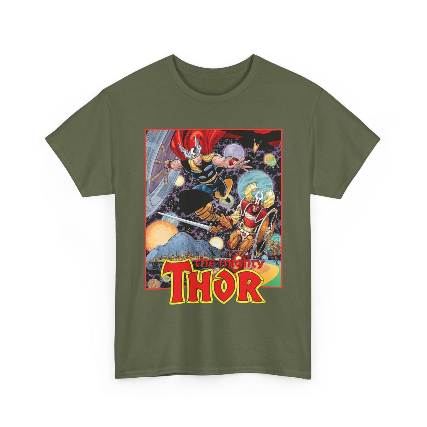 Mighty Thor T-Shirt - Walt Simonson Art - Odin, Asgard - 1980s Series - Marvel Comics