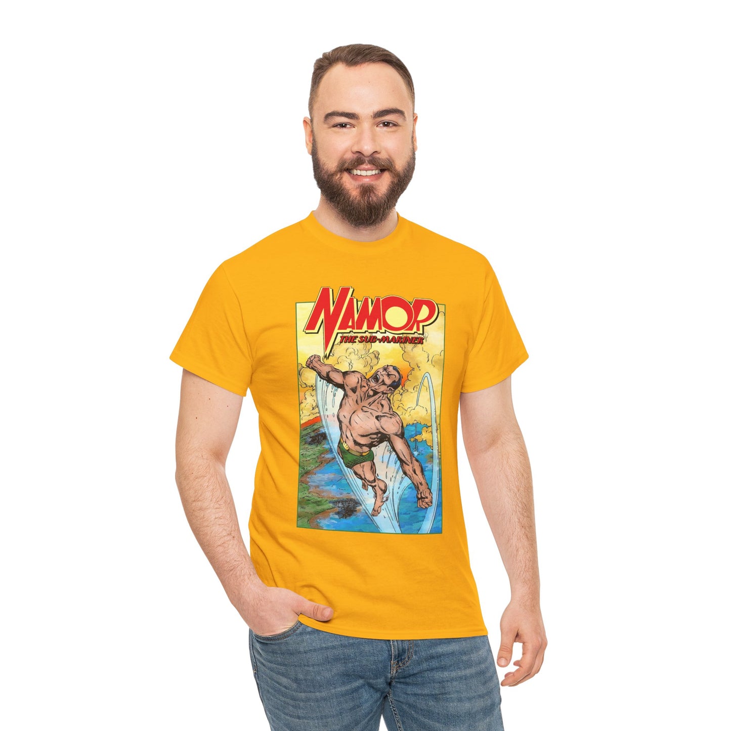 Namor T-Shirt - John Byrne Art - The Sub-Mariner - Marvel Comics 1980s Series - King of Atlantis