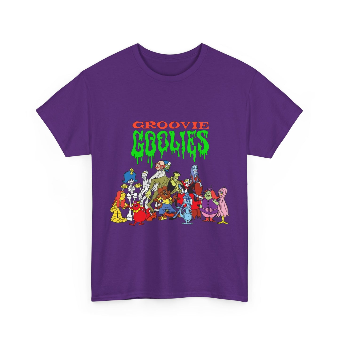 Groovie Goolies T-Shirt - The Monster Trio (Drac, Frankie, Wolfie) - Hagatha, Bella La Ghostly, Boneapart, Mummy - Horrible Hall on Horrible Drive - Filmation Cartoon