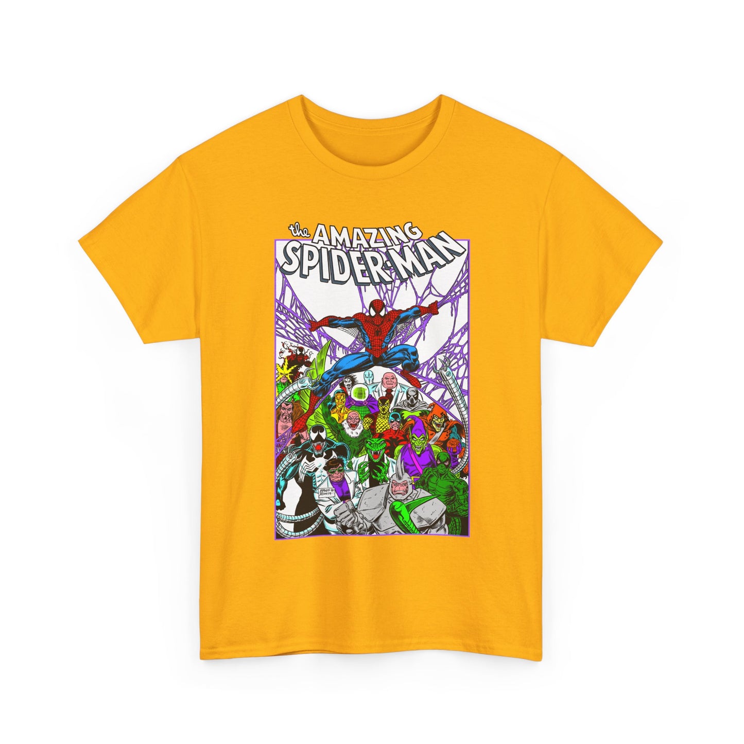 Amazing Spider-Man T-Shirt - Mark Bagley Art - Venom, Green Goblin, Rhino, Doctor Octopus, Kingpin, Carnage - Marvel Comics