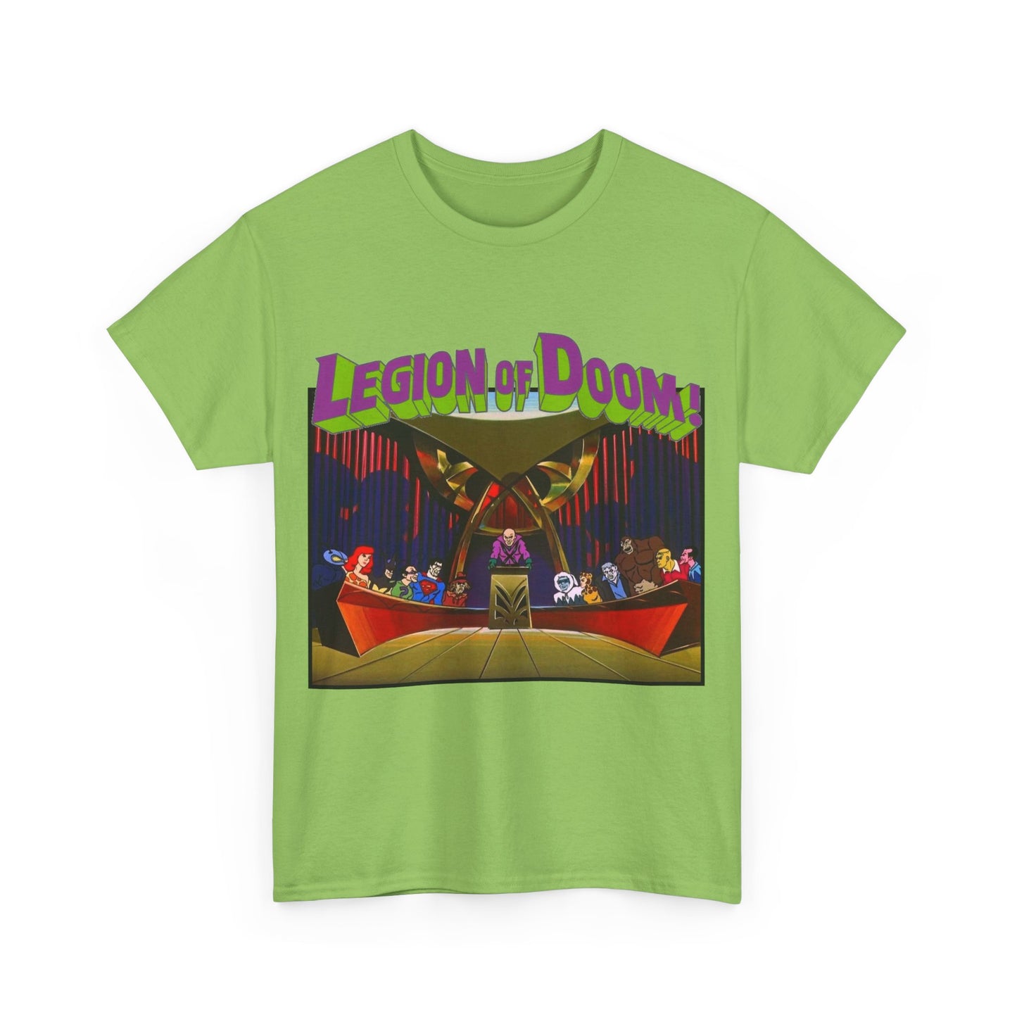 Legion of Doom T-Shirt - Super Friends Cartoon - Lex Luthor, Grodd, Brainiac, Giganta, Riddler, Bizarro, Scarecrow, Hanna-Barbera Animation