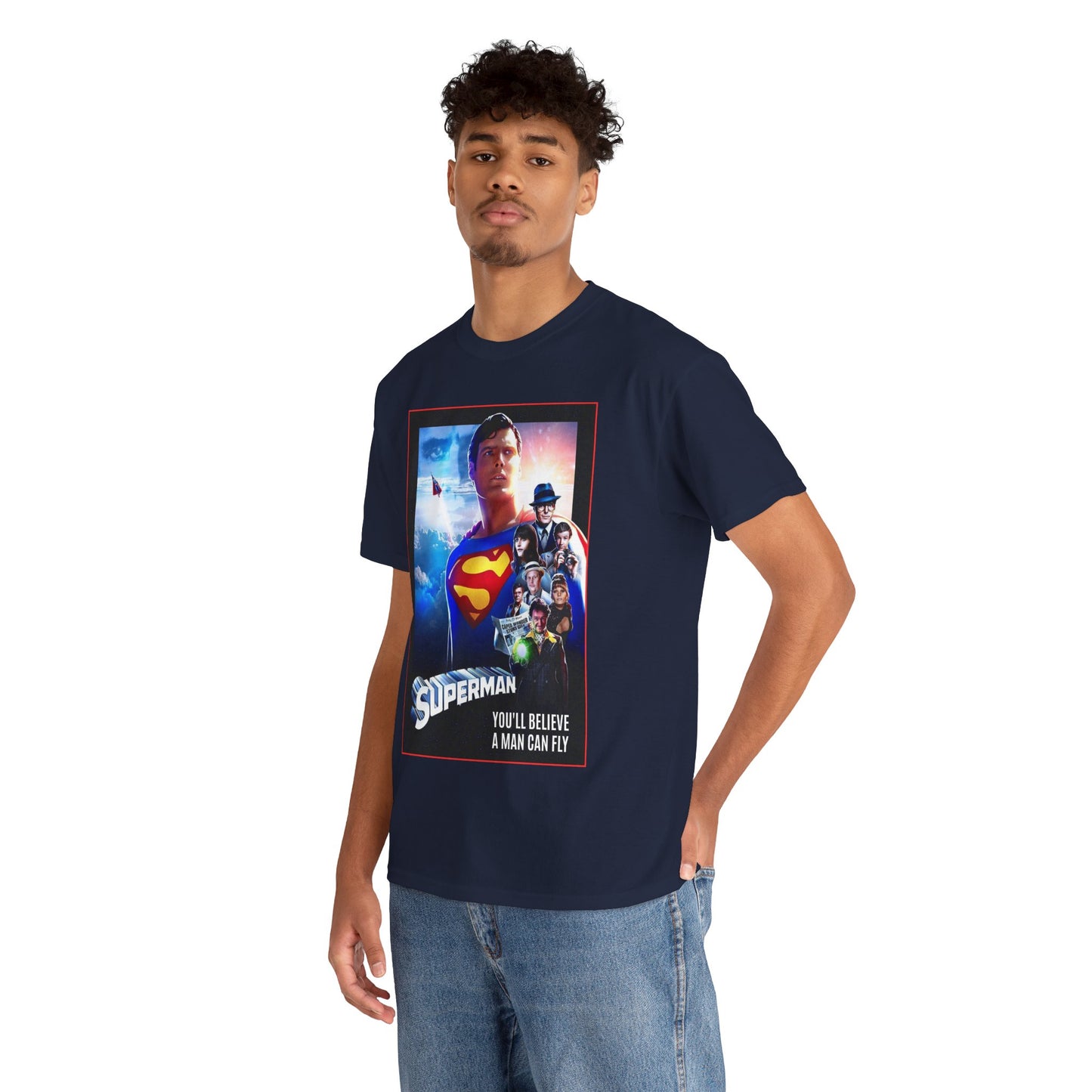 Superman The Movie T-Shirt - Christopher Reeve, Gene Hackman, Margot Kidder - Beloved 1970s Warner Brothers Movie - Krypton, Smallville, Metropolis - DC Comics