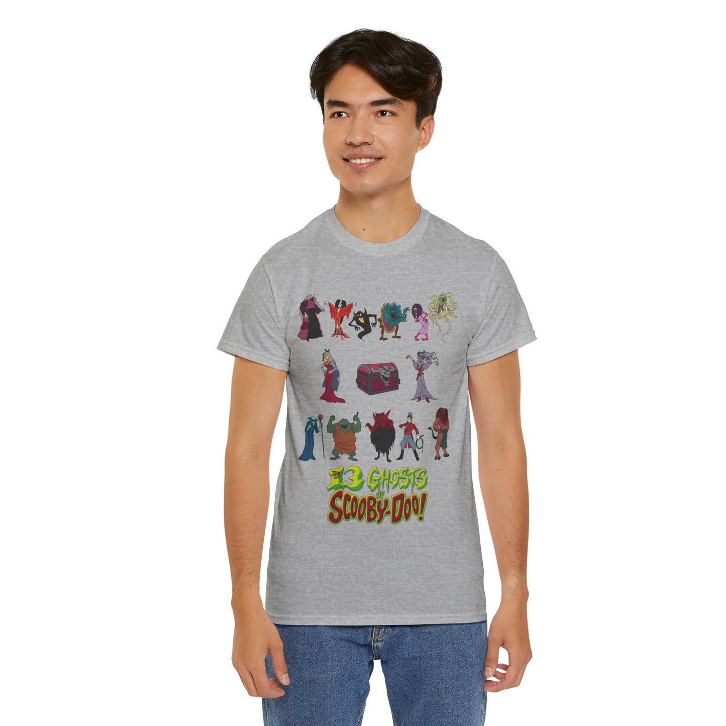 13 Ghosts of Scooby-Doo T-Shirt - Hanna-Barbera Saturday Morning Cartoon - Chest of Demons - Maldor, Queen Morbidia, Reflector Specter