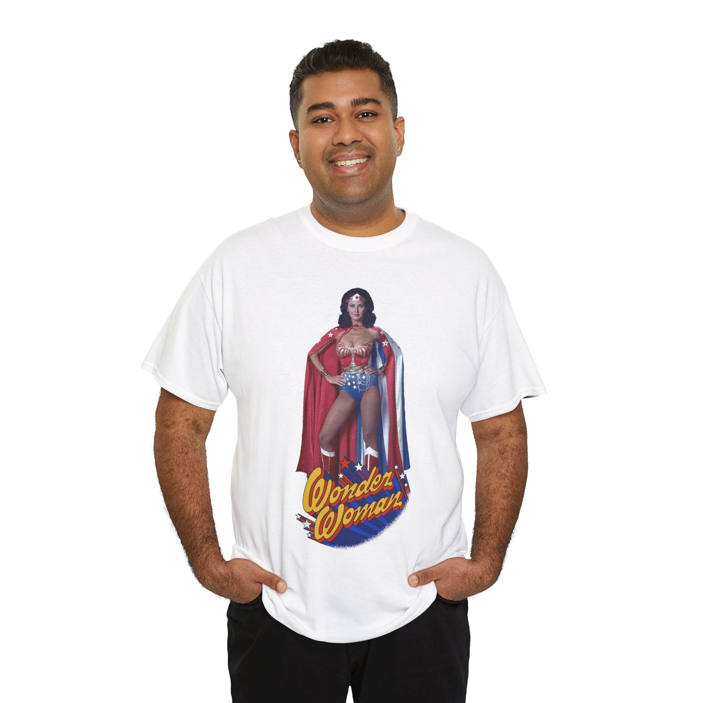 Wonder Woman T-Shirt - Lynda Carter - DC Comics - 1970s CBS TV Show - Amazons from Paradise Island