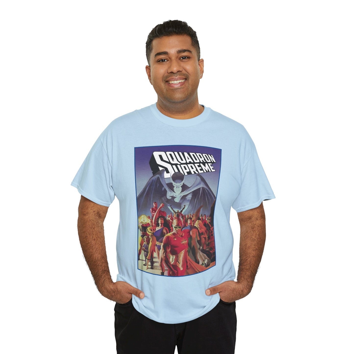 Squadron Supreme T-Shirt - Alex Ross Art - Hyperion, Nighthawk, Power Princess, Doctor Spectrum, Whizzer - Justice League Pastiches - Marvel Comics