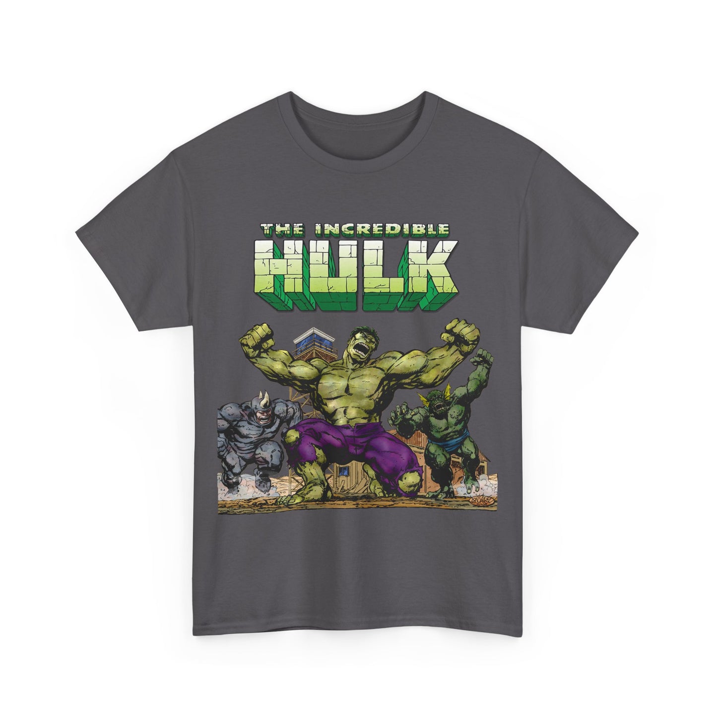 Incredible Hulk T-Shirt - Classic John Byrne Art - Rhino, Abomination - Marvel Comics - Bruce Banner