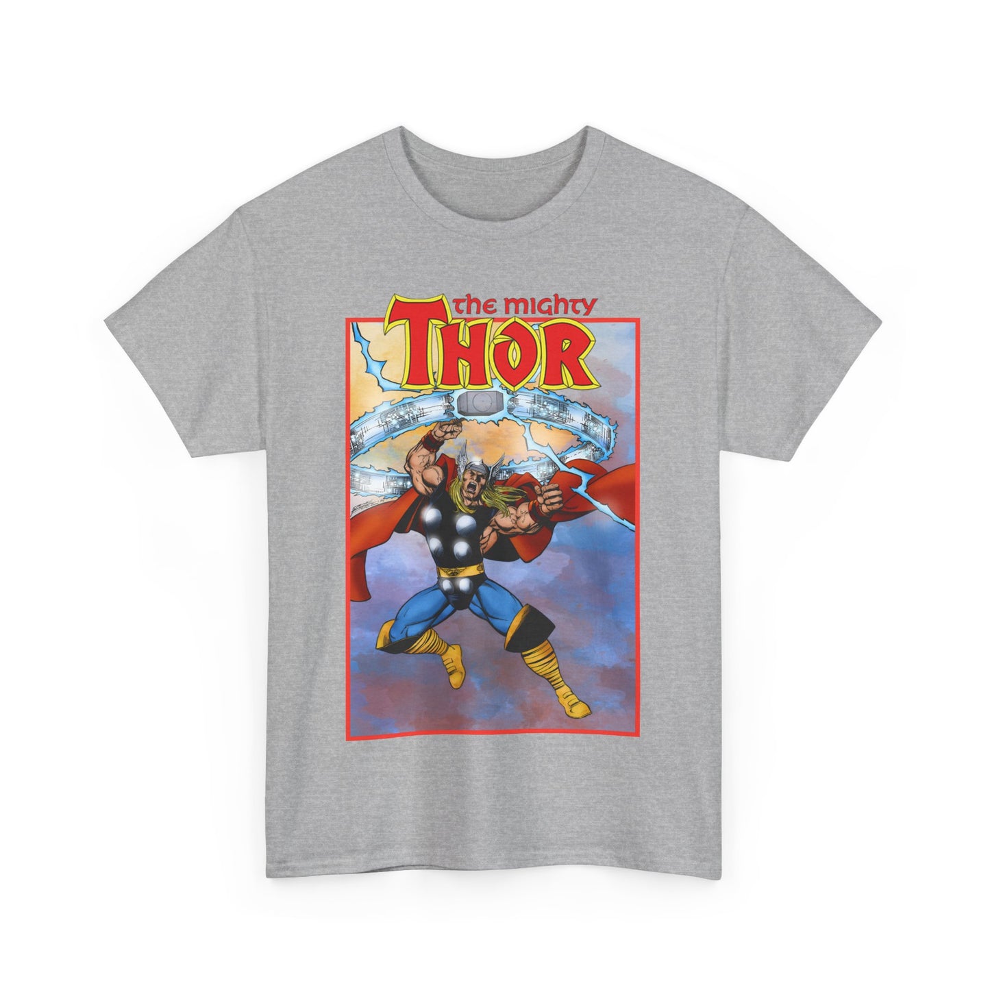 The Mighty Thor T-Shirt - George Perez Art - Mjolnir - Avengers Member - God of Thunder - Asgard Warrior - Marvel Comics