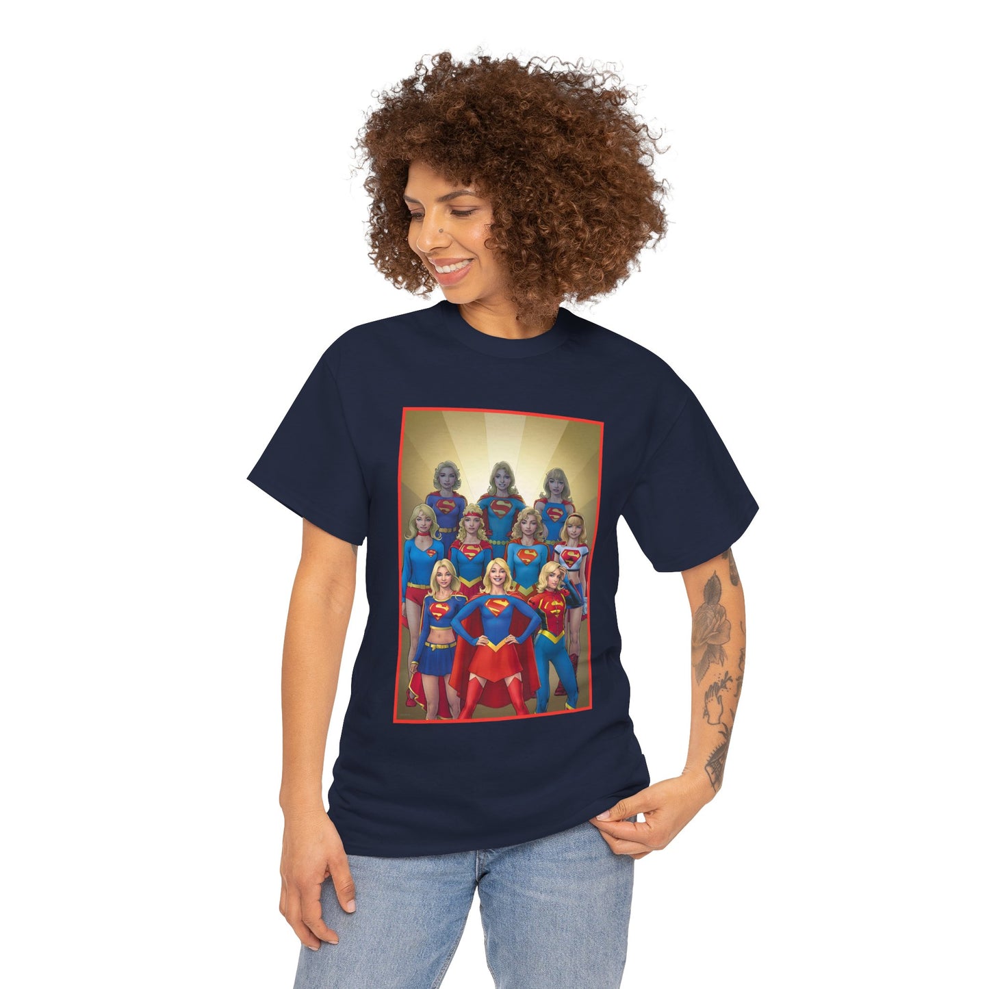 Supergirl Through the Ages T-Shirt - Nicola Scott Art - Kara from Kandor, Superman's Cousin, Linda Danvers - Survivor from Krypton - DC Comics