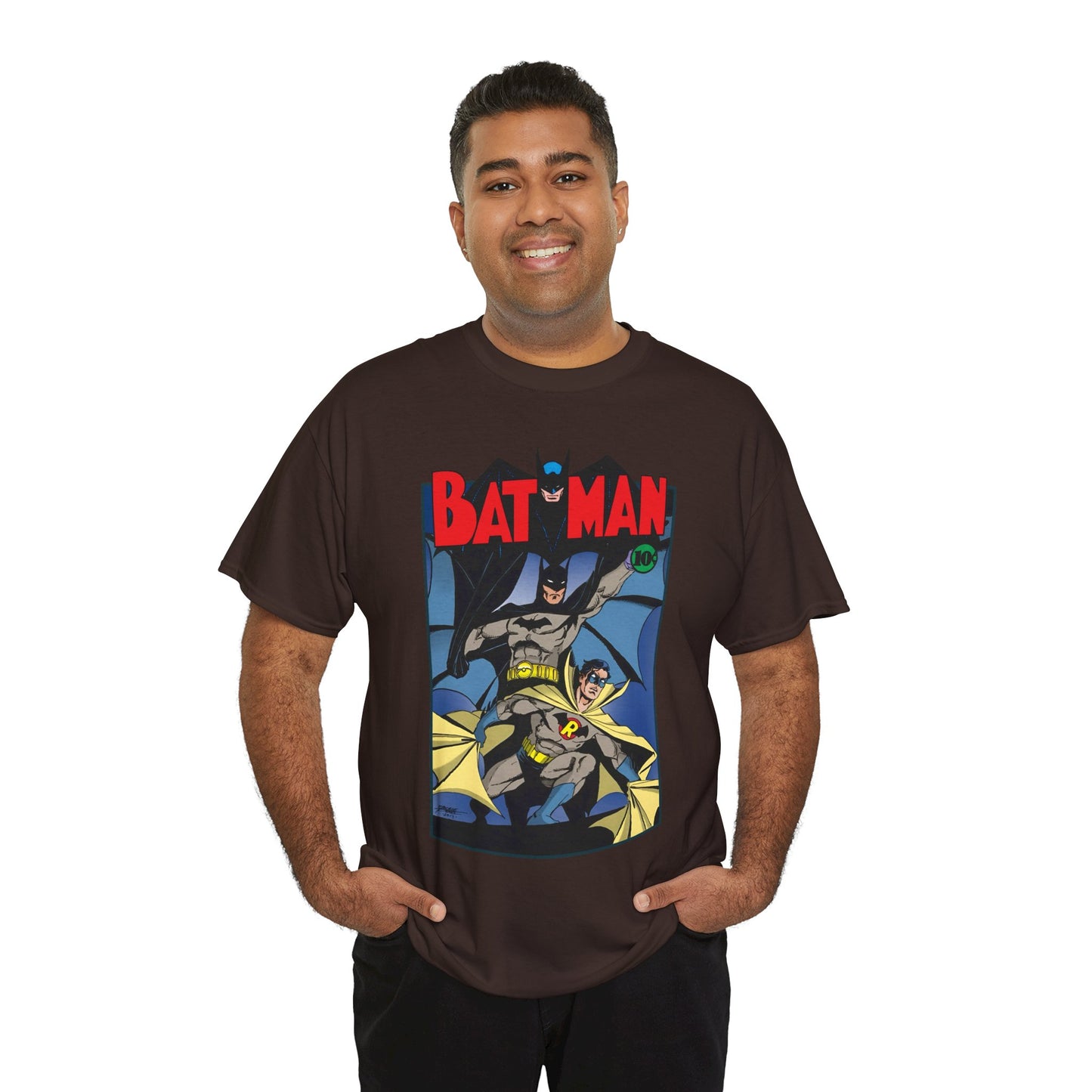 Batman & Robin T-Shirt - George Perez Art - Earth 2 - DC Comics - Golden Age JSA - Bruce Wayne & Dick Grayson
