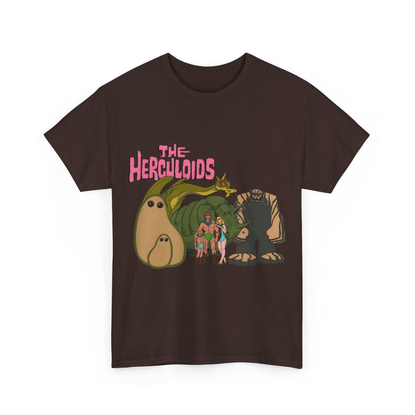 Herculoids T-Shirt - Popular 1960s Hanna-Barbera Cartoon - Zandor, Tara, Dorno, Gloop & Gleep - Amzot - Alex Toth Designs