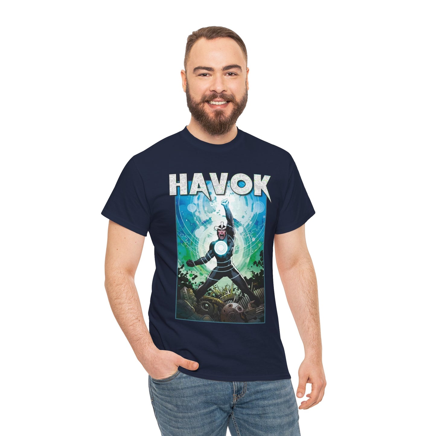 Havok T-Shirt - Greg Land Art - Alex Summers - X-Men, X-Factor Member & Leader - Mutant Hero - Brother to Scott Summers, Cyclops - Marvel Comics