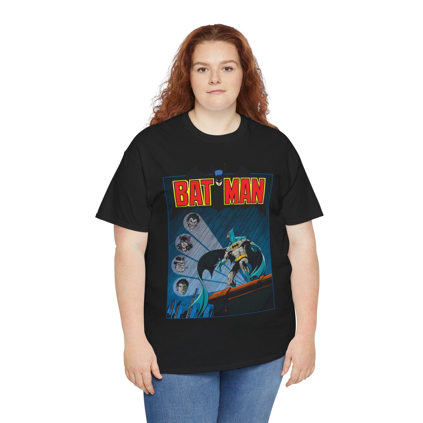 Batman T-Shirt - DC Comics - Catwoman, Joker, Two-Face, Penguin - Bronze Age Art - Gotham City