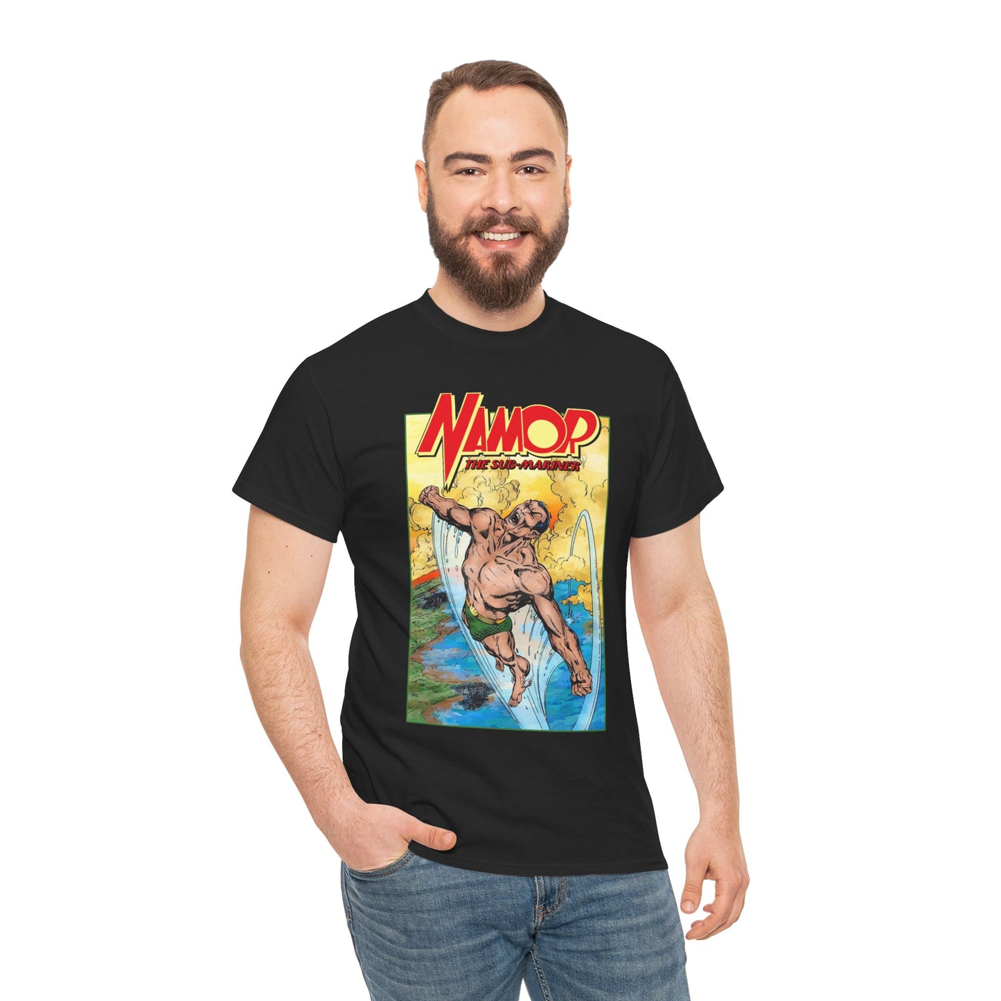 Namor T-Shirt - John Byrne Art - The Sub-Mariner - Marvel Comics 1980s Series - King of Atlantis