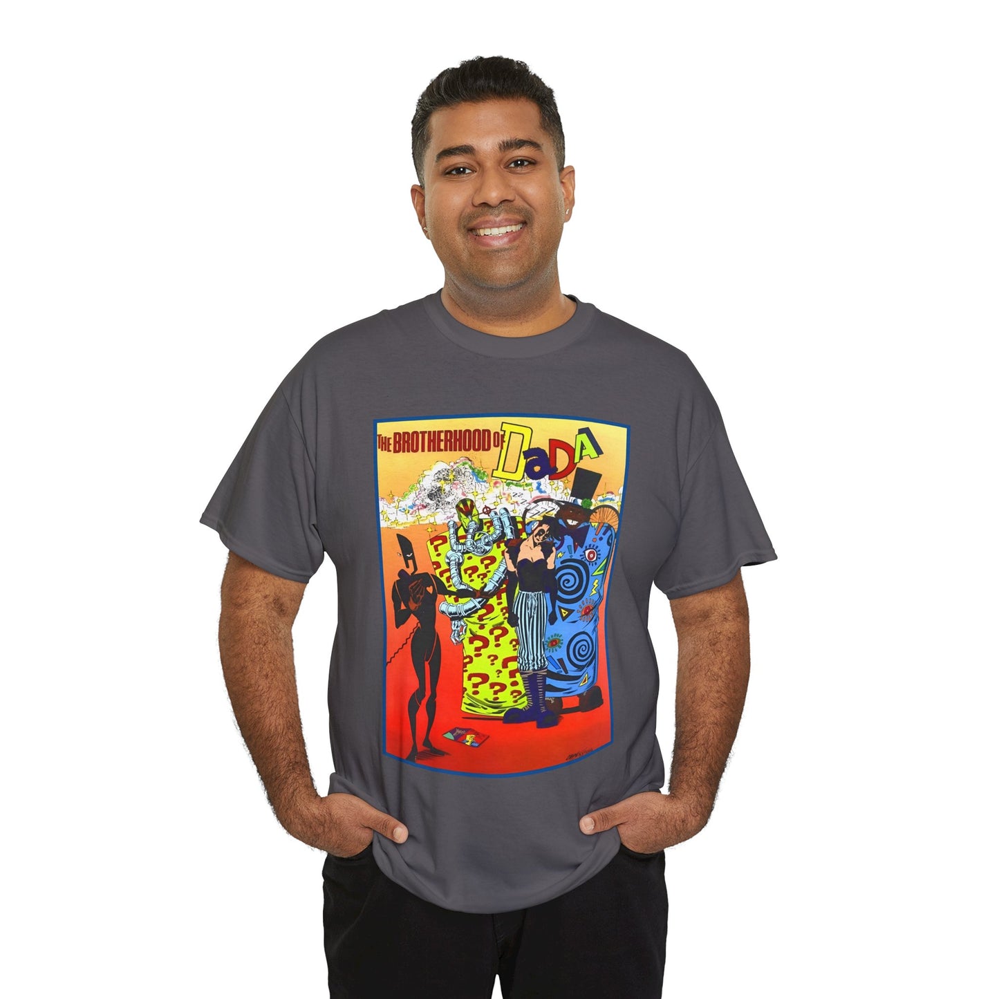 Brotherhood of Dada T-Shirt - Doom Patrol Foes - Mr Nobody, Quiz, Frenzy - DC Comics, Vertigo Comics - Grant Morrison Stories