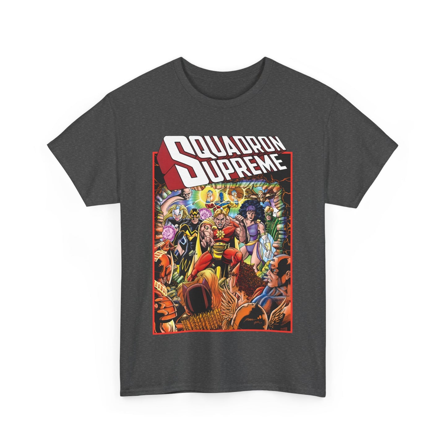 Squadron Supreme T-Shirt - George Perez Art - Hyperion, Nighthawk, Doctor Spectrum, Power Princess, Whizzer - Marvel Comics
