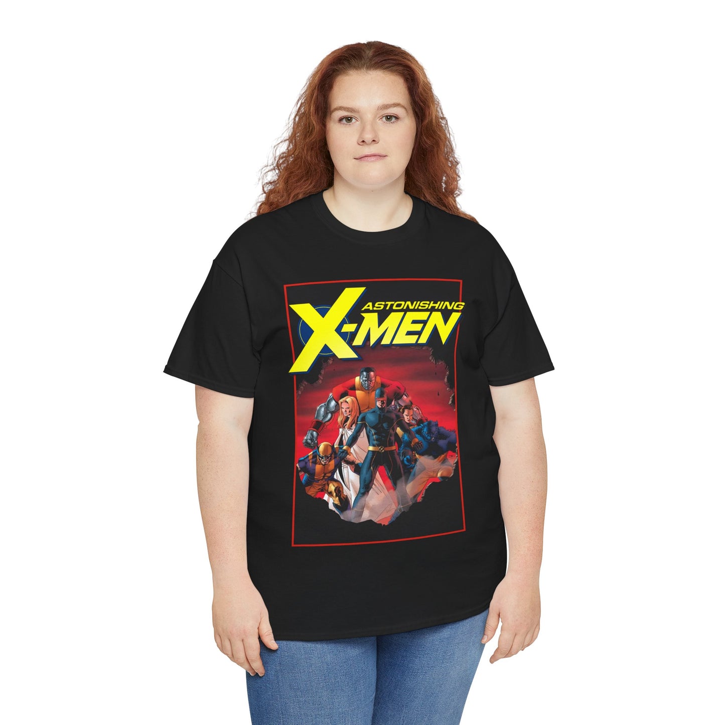 Astonishing X-Men T-Shirt - John Cassady Art - Cyclops, Beast, Wolverine, Colossus, Emma Frost - Marvel Comics