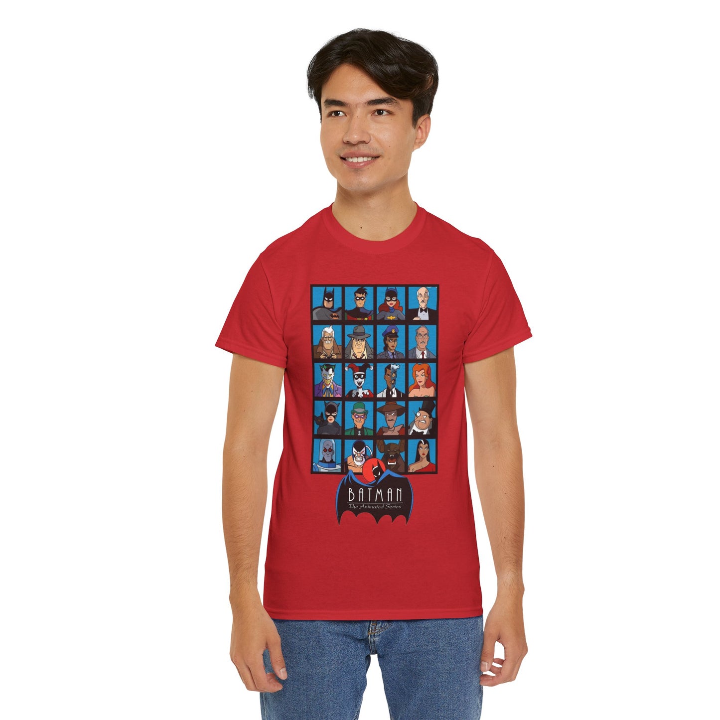 Batman T-Shirt - Animated Series - Harley Quinn, Batgirl, Joker, Bane, Robin, Two-Face, Catwoman, Riddler - Classic TV Cartoon Series