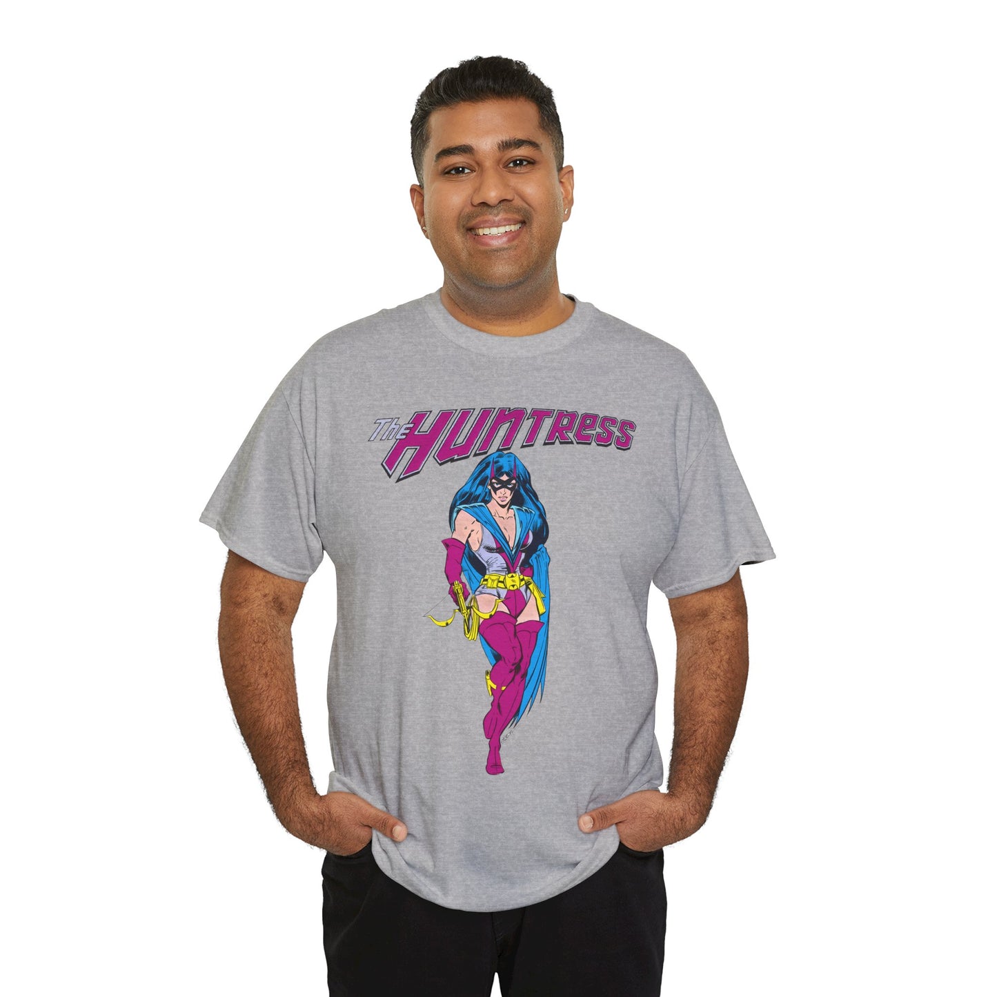 Huntress T-Shirt - Joe Staton Art - Helena Wayne, Daughter of Earth 2 Batman & Catwoman - Pre-Crisis JSA Member - DC Comics