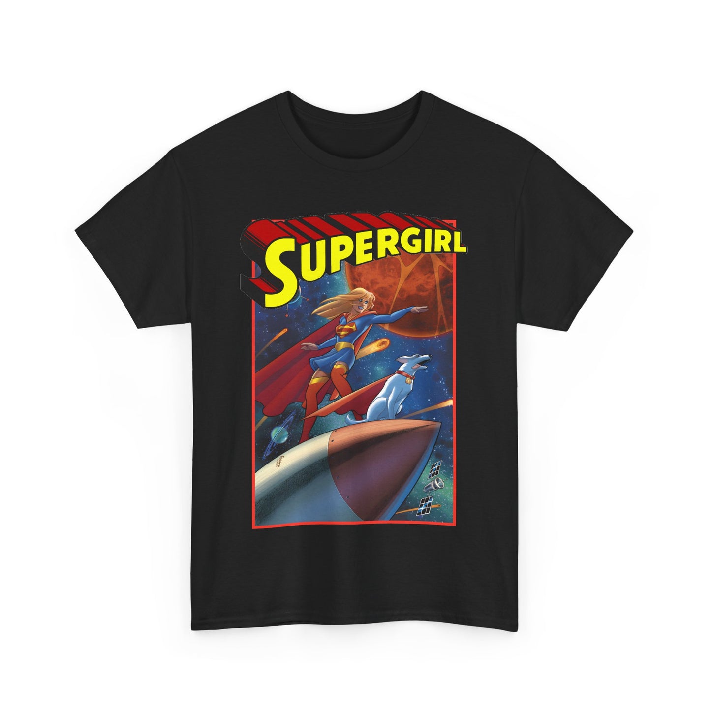 Supergirl & Krypto T-Shirt - Amanda Conner Art - Kara from Krypton - Superman's Pet Superdog - DC Comics