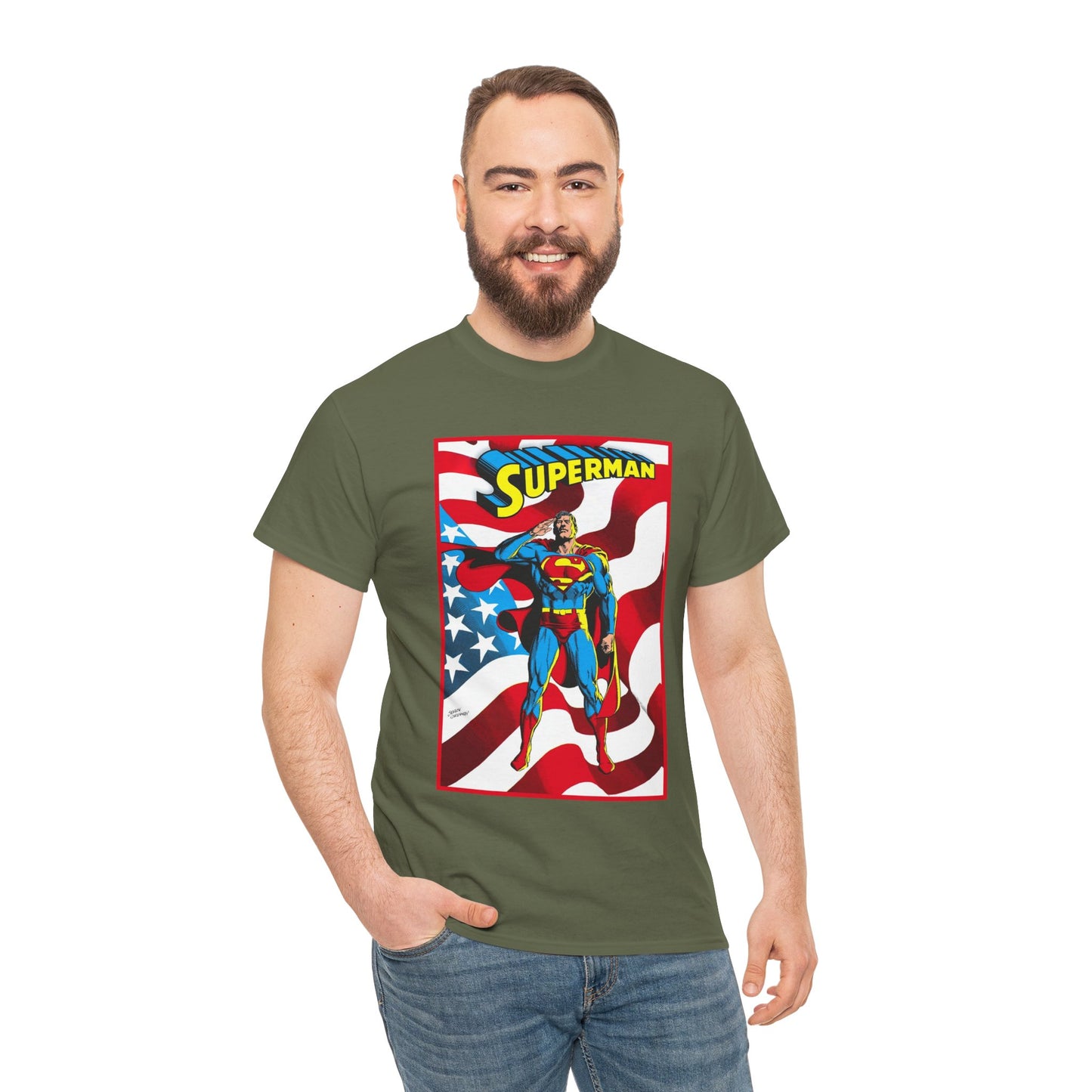 Superman T-Shirt - Jerry Ordway Art - Man of Steel, Metropolis - DC Comics