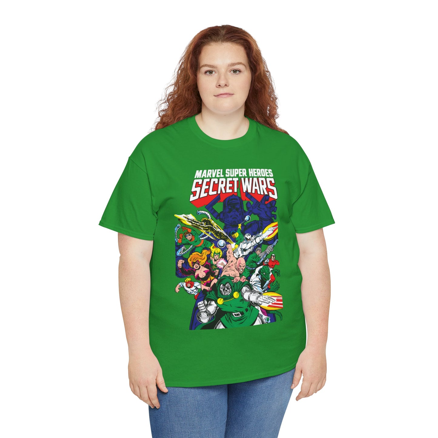 Marvel Super-Heroes Secret Wars T-Shirt - The Bad Guys - Dr Doom, Galactus, Doctor Octopus, Titania, Absorbing Man, Enchantress - Marvel Comics Series