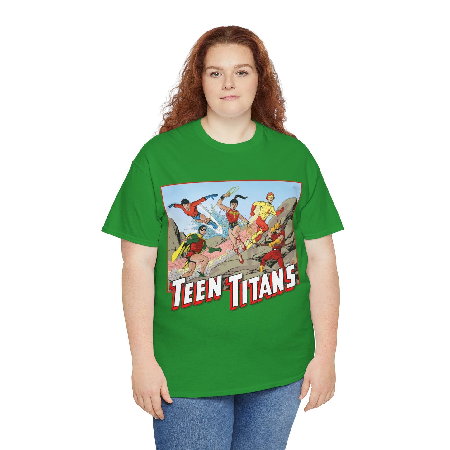 Teen Titans T-Shirt - Tom Grummett Art - Robin, Wonder Girl, Kid Flash, Speedy, Aqualad - DC Comics