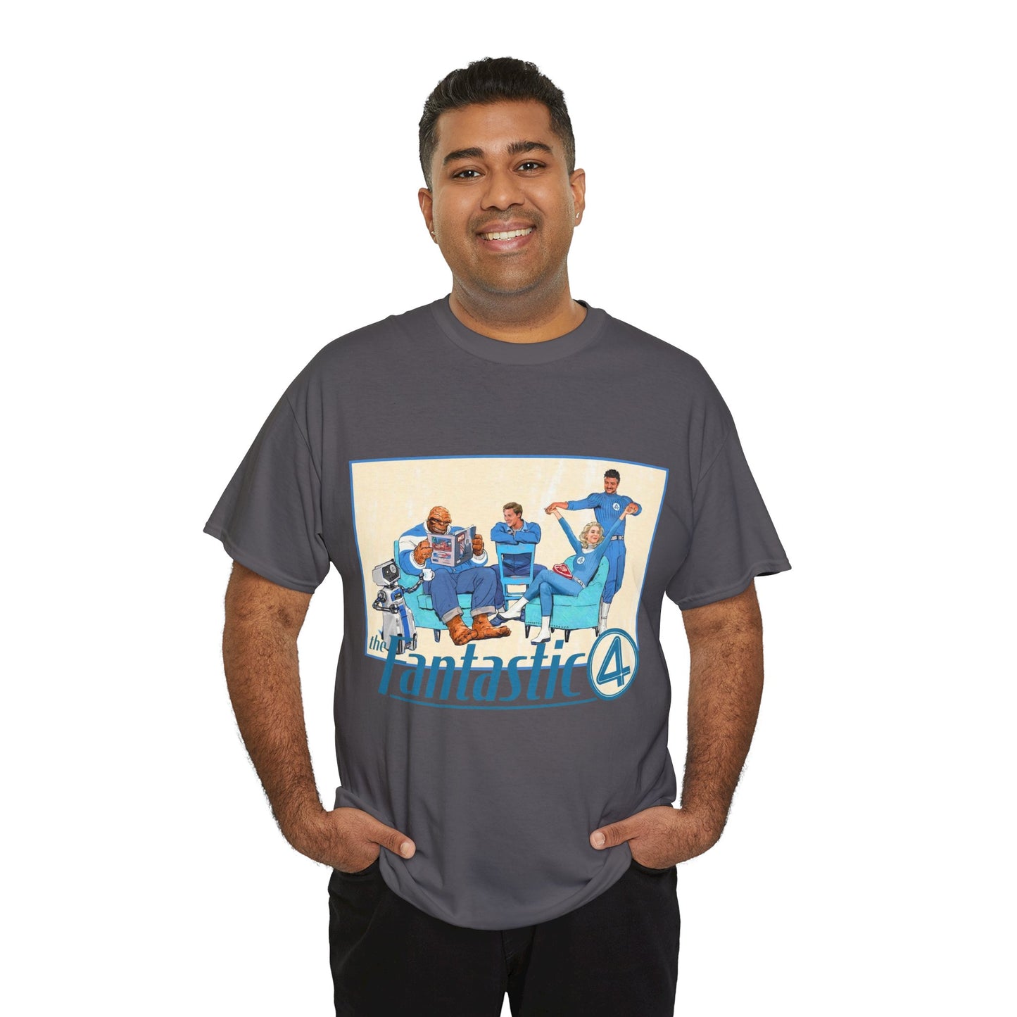 Fantastic Four T-Shirt - 2025 MCU Movie - Reed Richards, Invisible Woman, Thing, Human Torch - Marvel Comics Characters