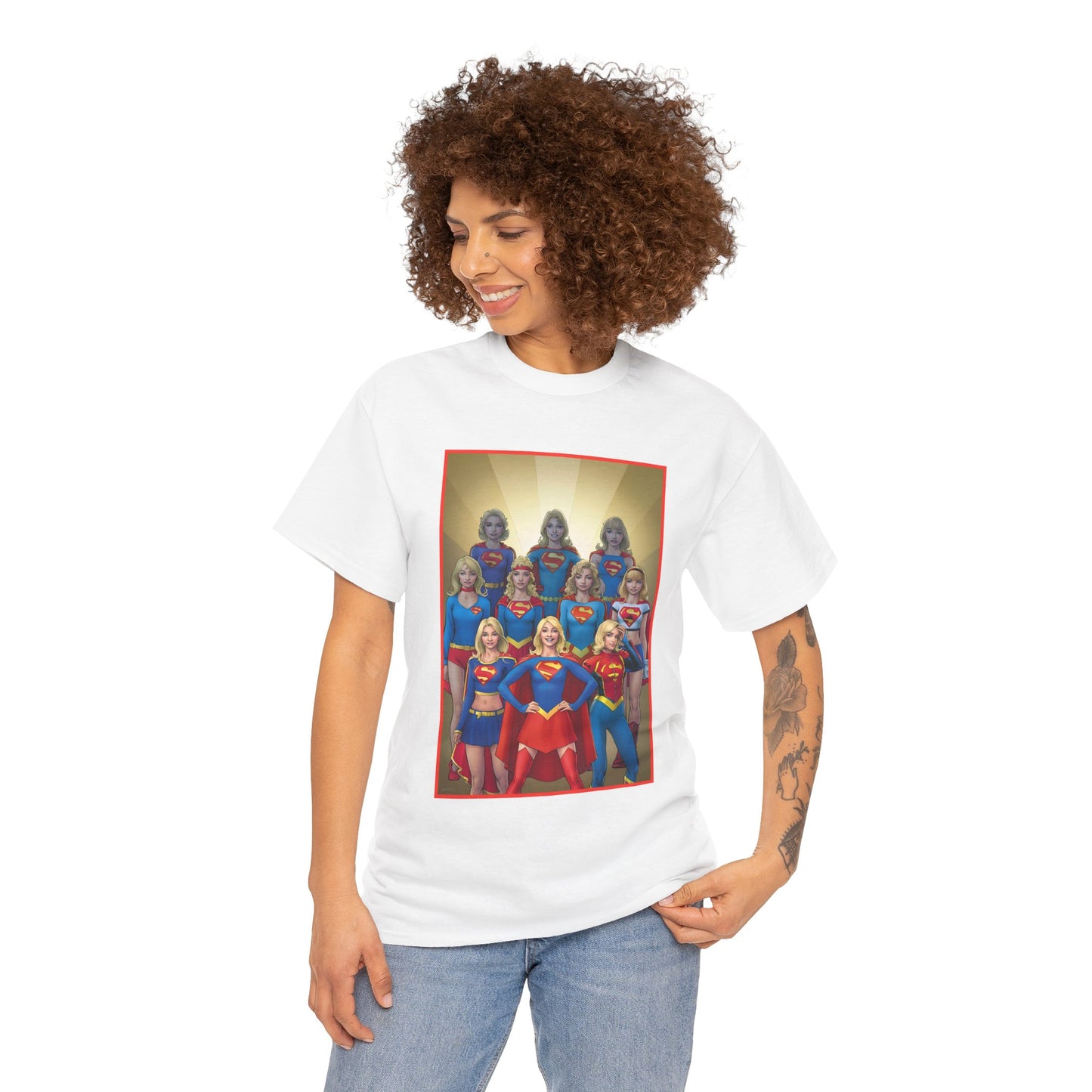 Supergirl Through the Ages T-Shirt - Nicola Scott Art - Kara from Kandor, Superman's Cousin, Linda Danvers - Survivor from Krypton - DC Comics