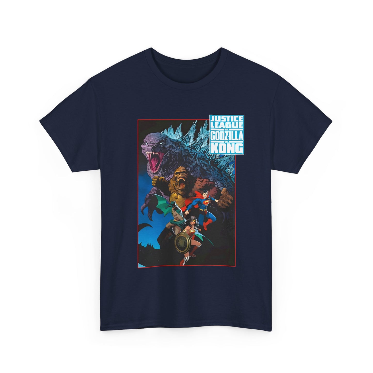 Justice League Vs Godzilla Vs Kong T-Shirt - Dan Mora Art - Wonder Woman, Superman, Batman - DC Comics