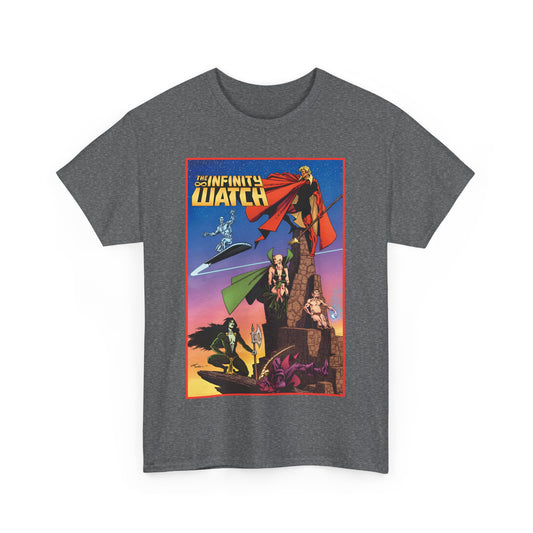 Infinity Watch T-Shirt - Jim Starlin Art - Adam Warlock, Silver Surfer, Moondragon, Pip the Troll - Marvel Comics