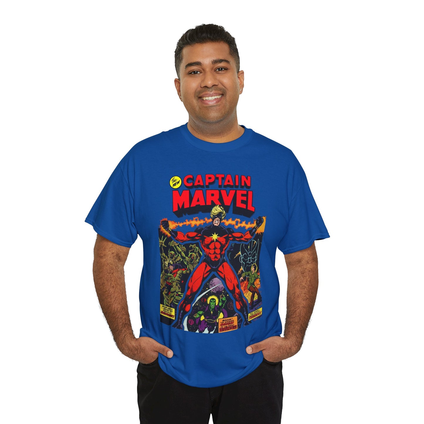 Captain Marvel T-Shirt - Jim Starlin Art - Thanos - Drax the Destroyer - Issue #32 Cover Art