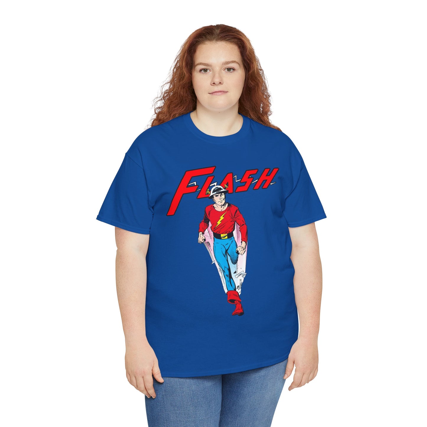 Golden Age Flash T-Shirt - John Byrne Art - Justice Society/JSA Member - Jay Garrick - Speedster