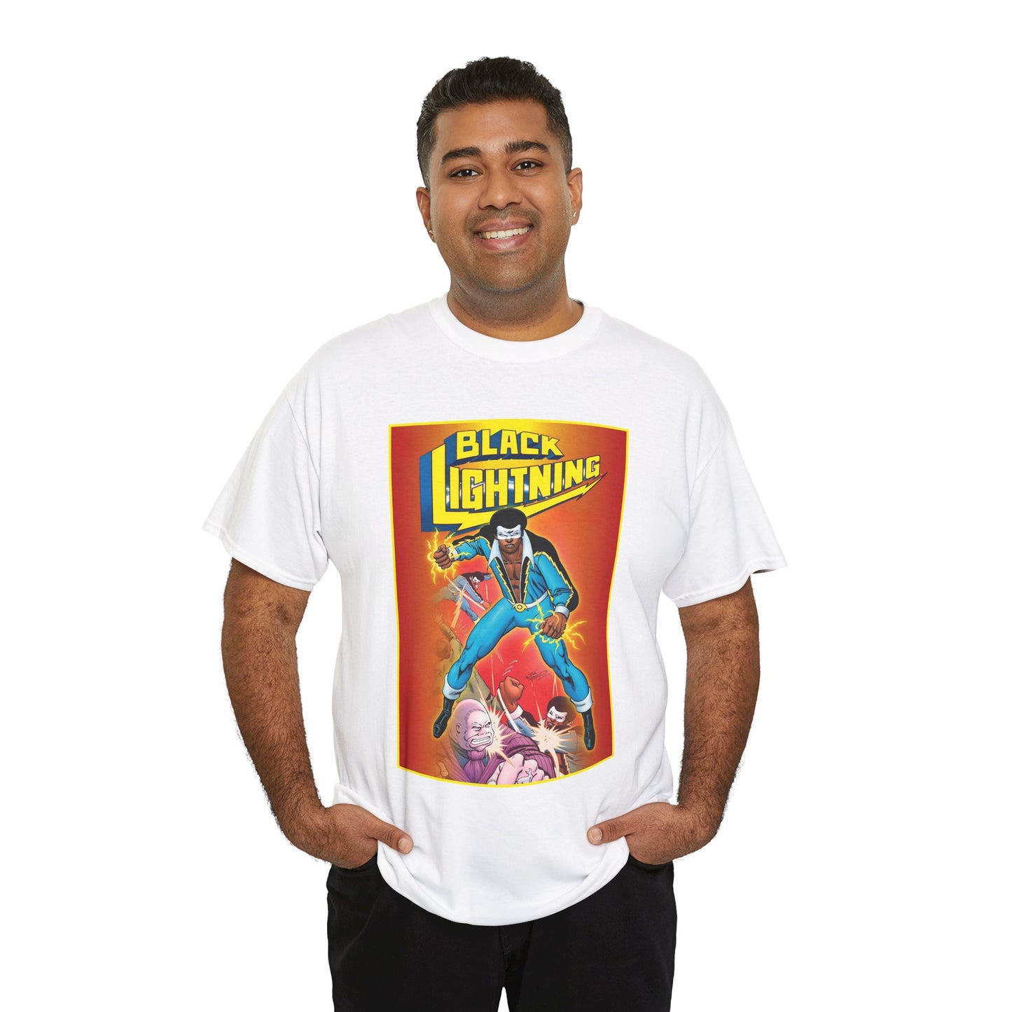 Black Lightning T-Shirt - Trevor Von Eeden Art - Jefferson Pierce - Suicide Slum, Metropolis - DC Comics