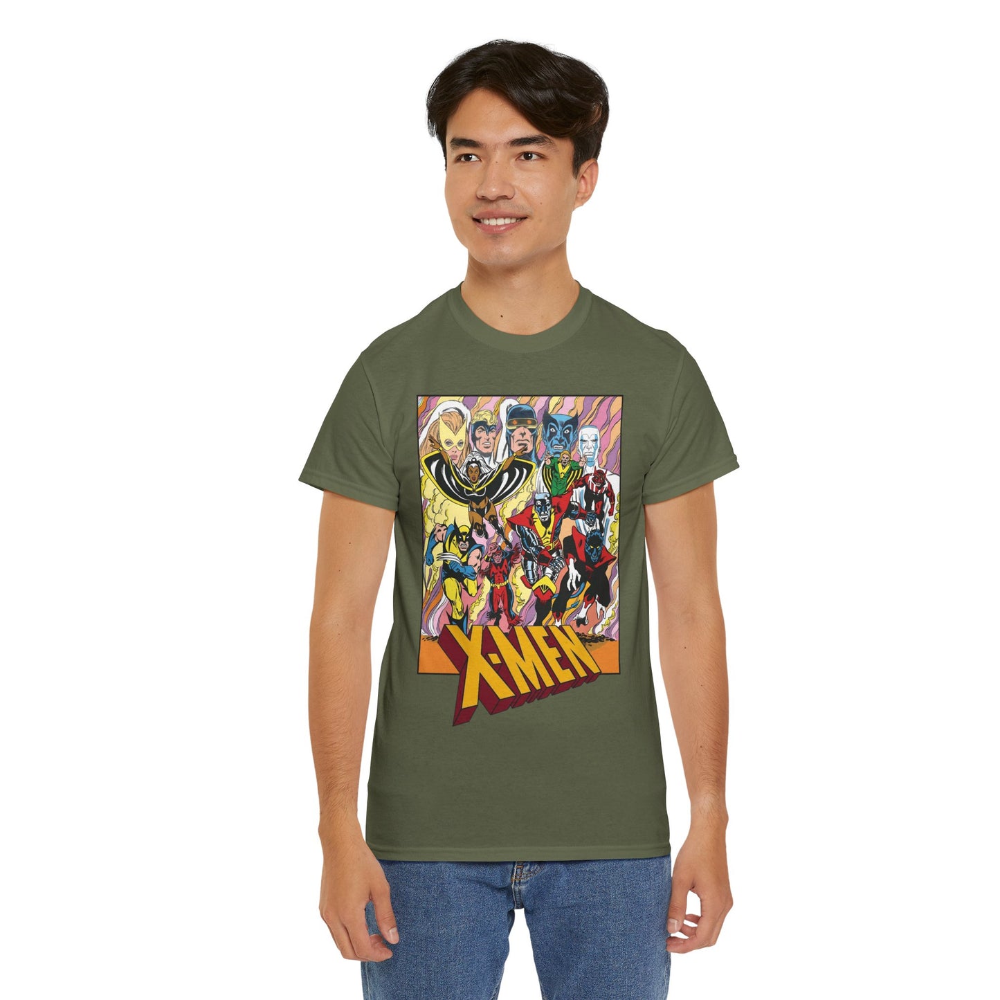 Uncanny X-Men T-Shirt - Dave Cockrum Art - Cyclops, Nightcrawler, Storm, Wolverine, Thunderbird - Marvel Comics