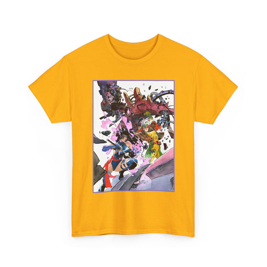 Rogue & Psylocke T-Shirt - Ripping Apart a Sentinel - X-Men Mutants - Marvel Comics