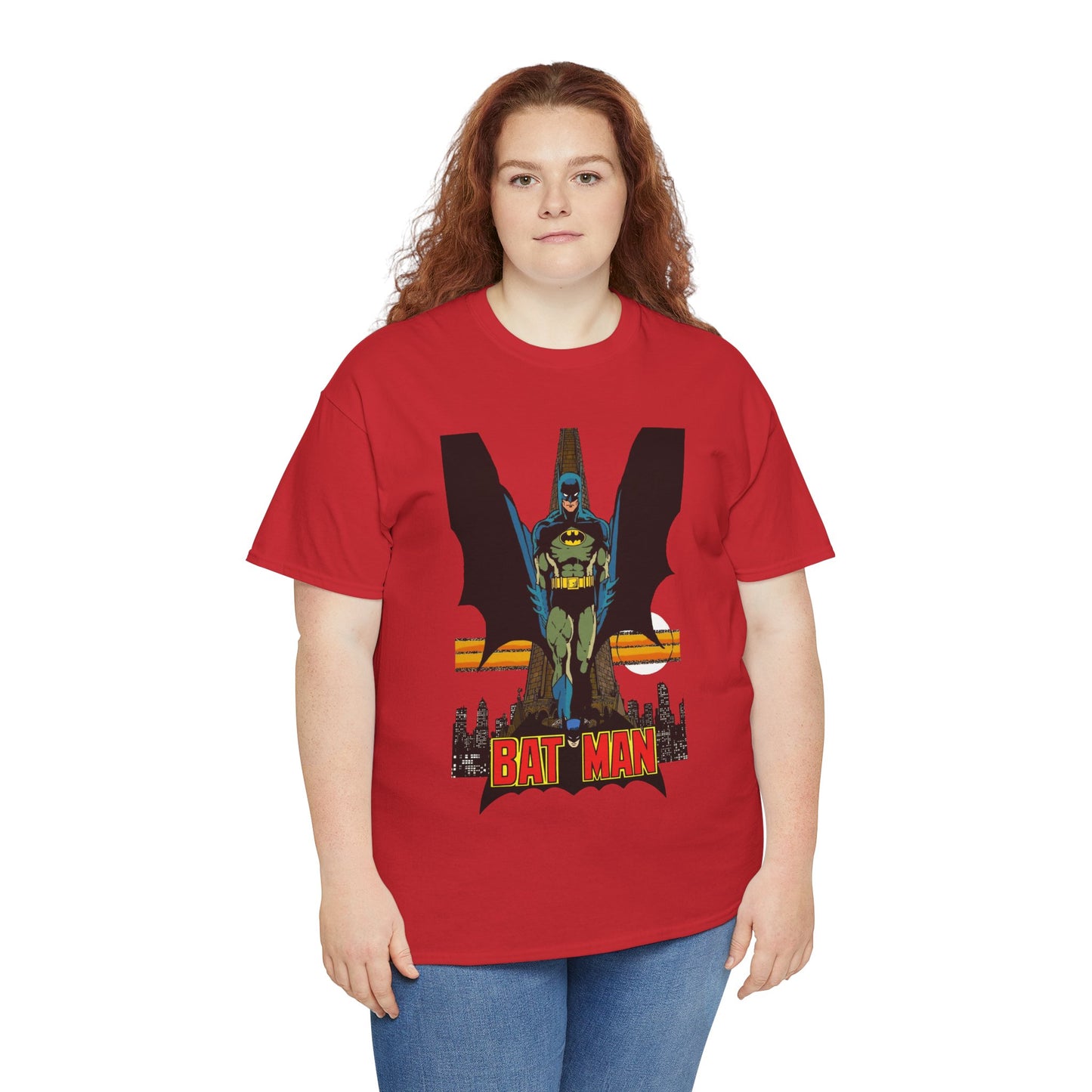 Batman T-Shirt - George Perez Art - JLA 80s Postcard Set - DC Comics - Gotham City - Justice League of America Member