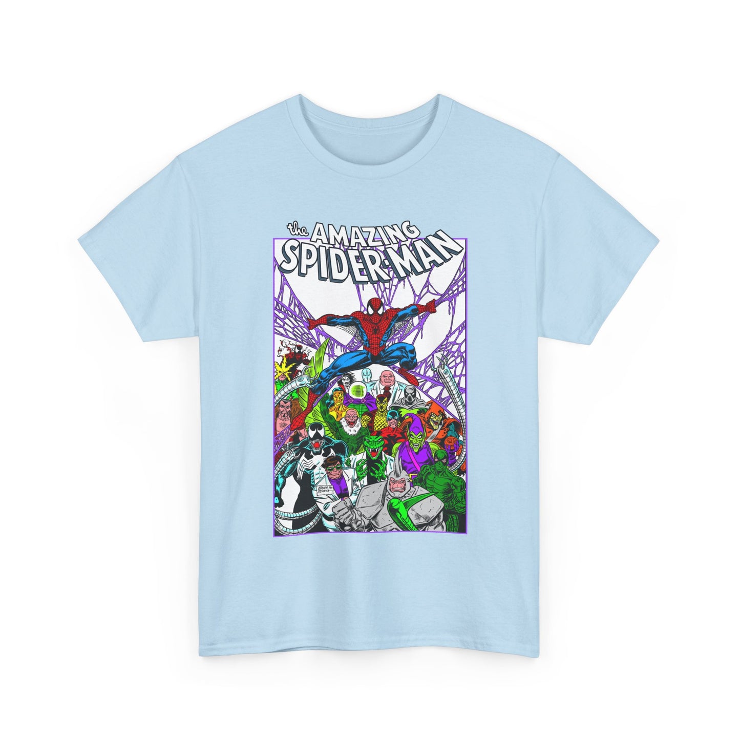 Amazing Spider-Man T-Shirt - Mark Bagley Art - Venom, Green Goblin, Rhino, Doctor Octopus, Kingpin, Carnage - Marvel Comics