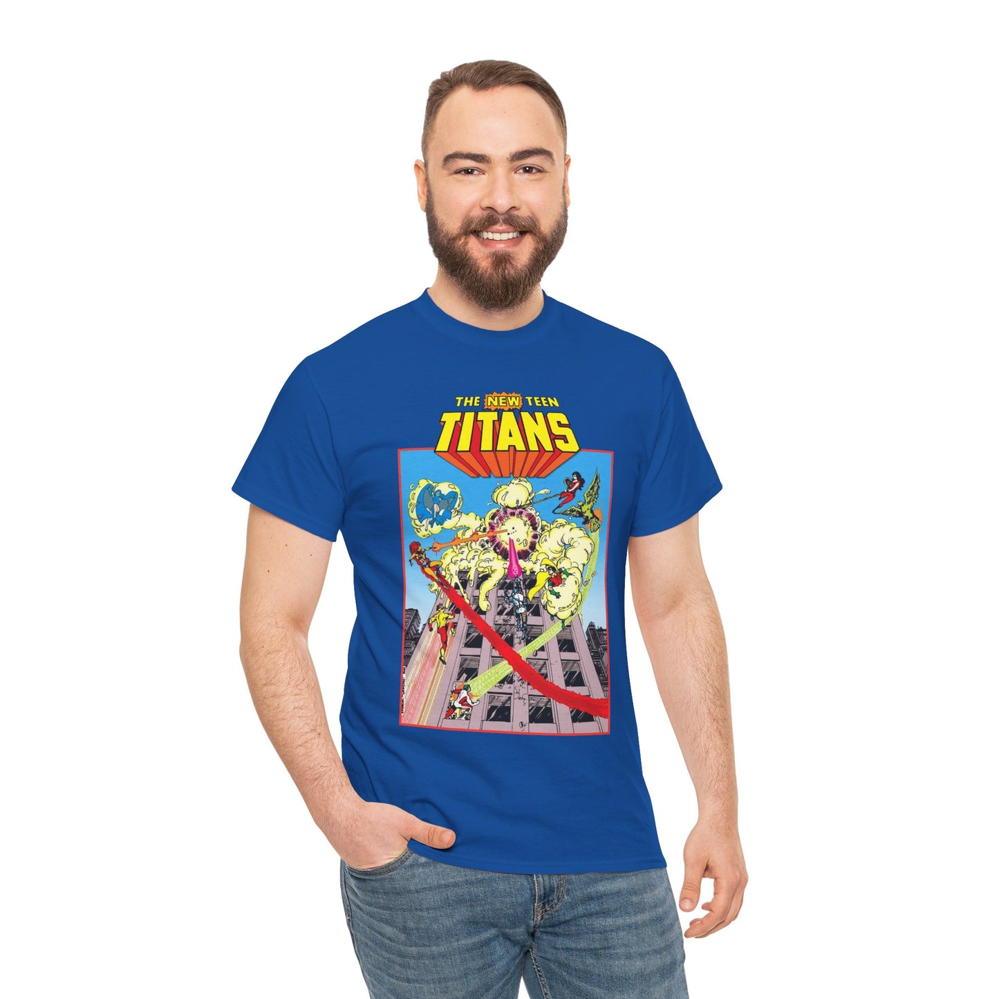New Teen Titans T-Shirt - George Perez Art - DCCP #26 Preview Cover - Raven, Cyborg, Starfire, Changeling - DC Comics
