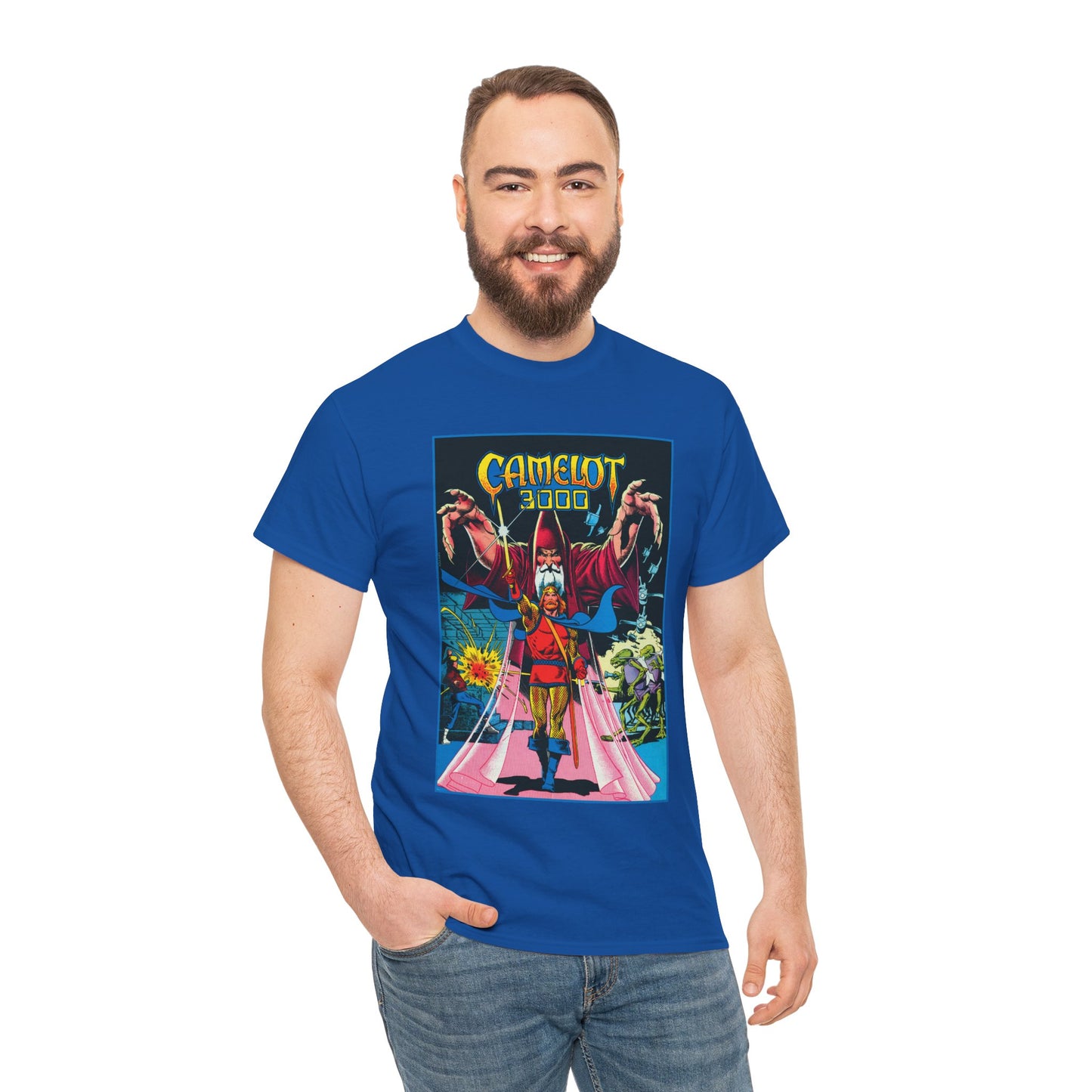 Camelot 3000 T-Shirt - Brian Bolland Art - DC Comics - King Charles, Merlyn - 1980s Sci-Fi Mini-Series