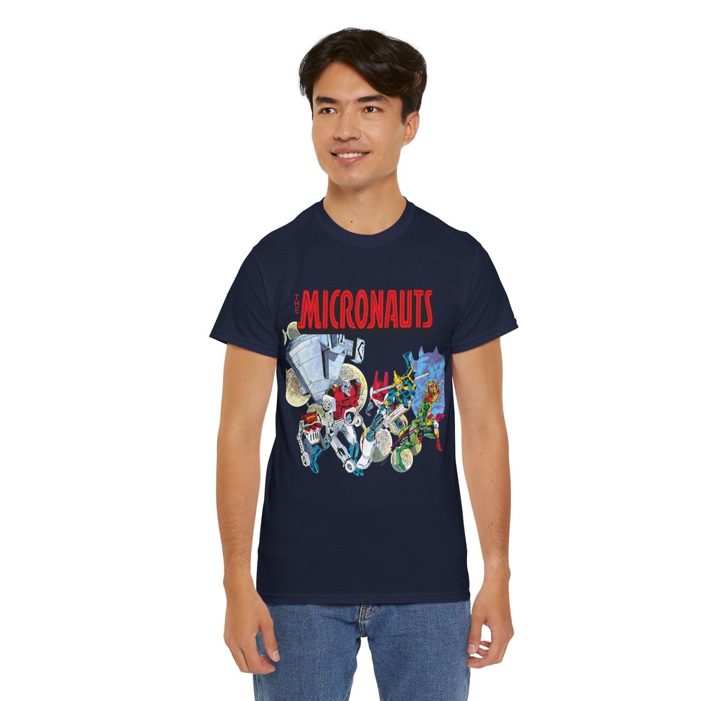 Micronauts T-Shirt - Jackson Guice Art - Arcturus Rann, Biotron, Marionette, Acroyear, Bug - Marvel Comics