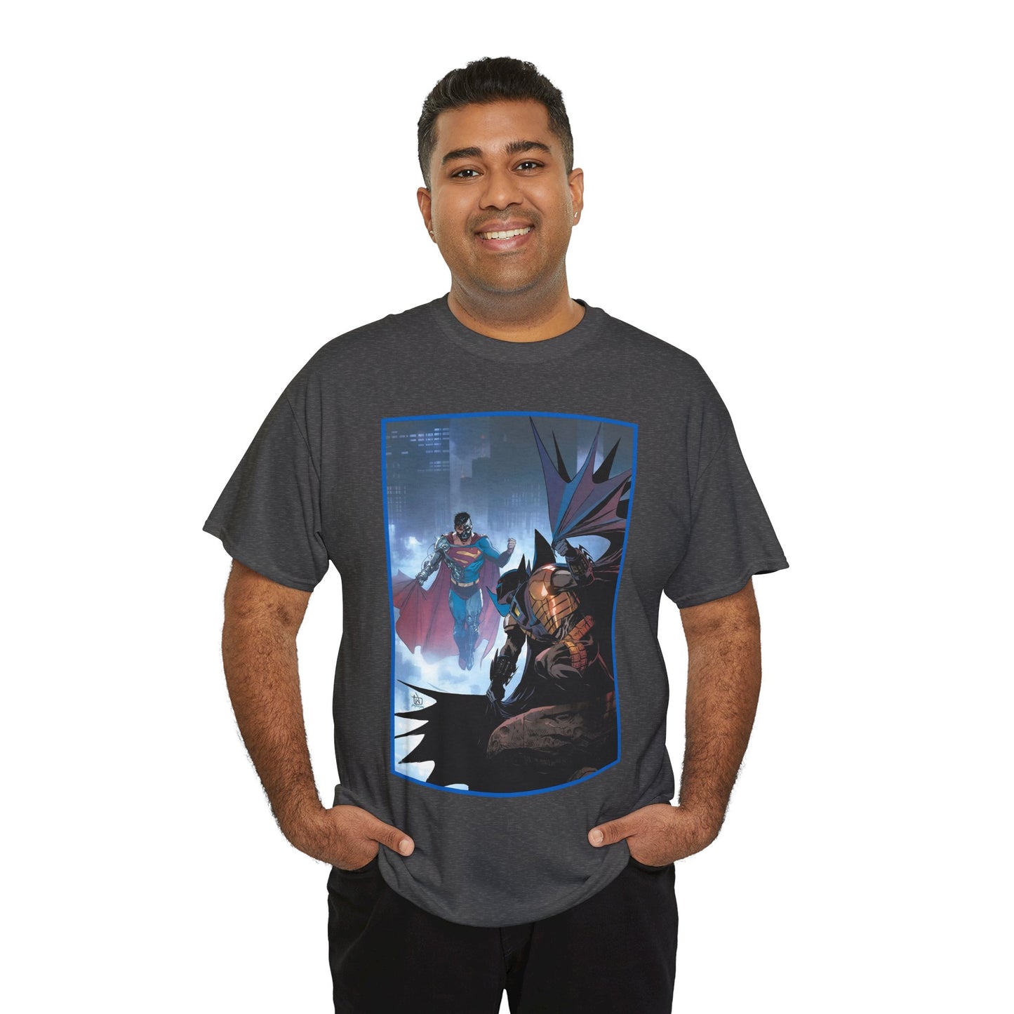 Cyborg Superman Vs Azrael Batman T-Shirt - Lee Weeks Art - Reign of the Superman, Knightfall - World's Finest Variant Cover Art - DC Comics