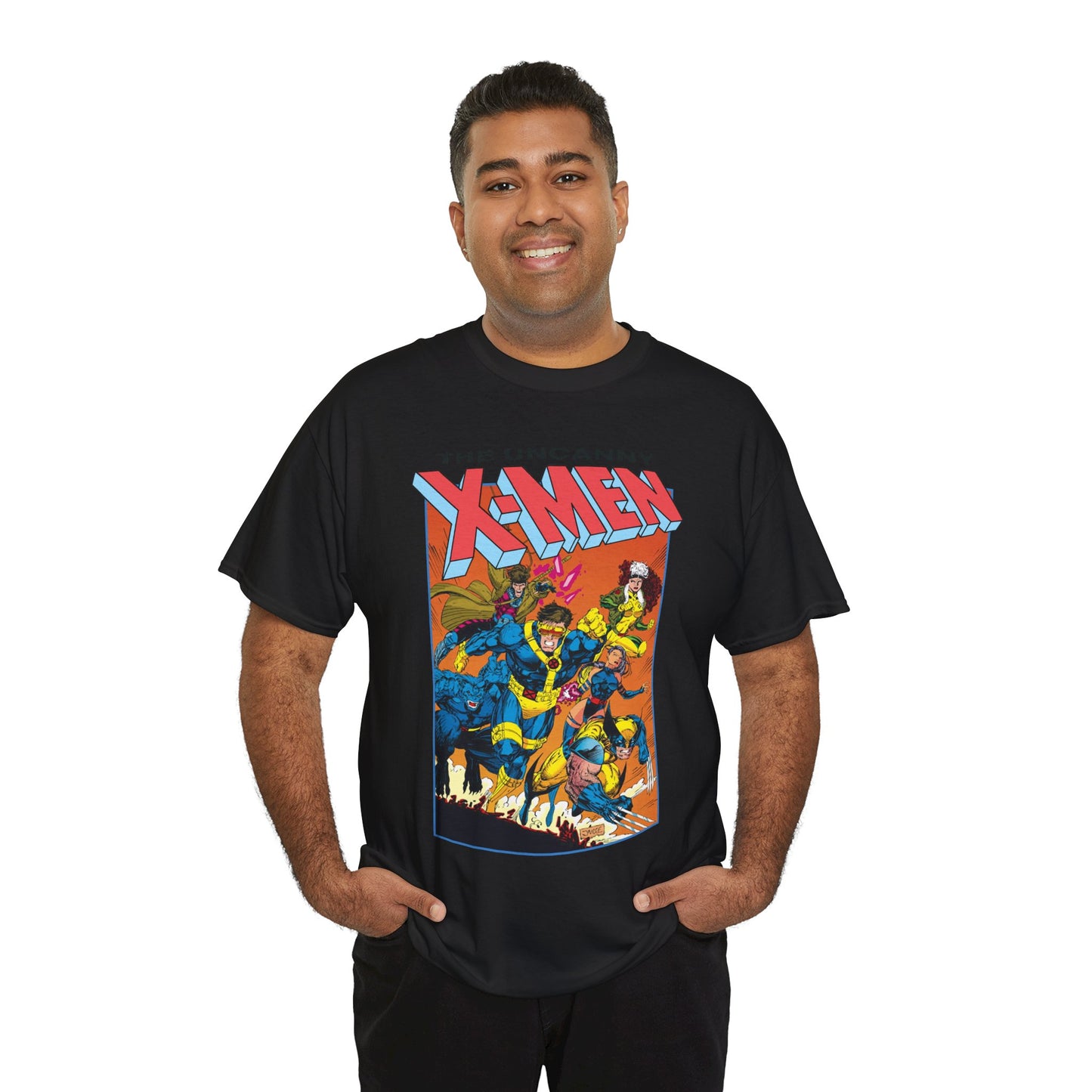 Uncanny X-Men T-Shirt - Jim Lee Art - Cyclops, Wolverine, Gambit, Rogue, Psylocke, Beast - Marvel Comics Mutants