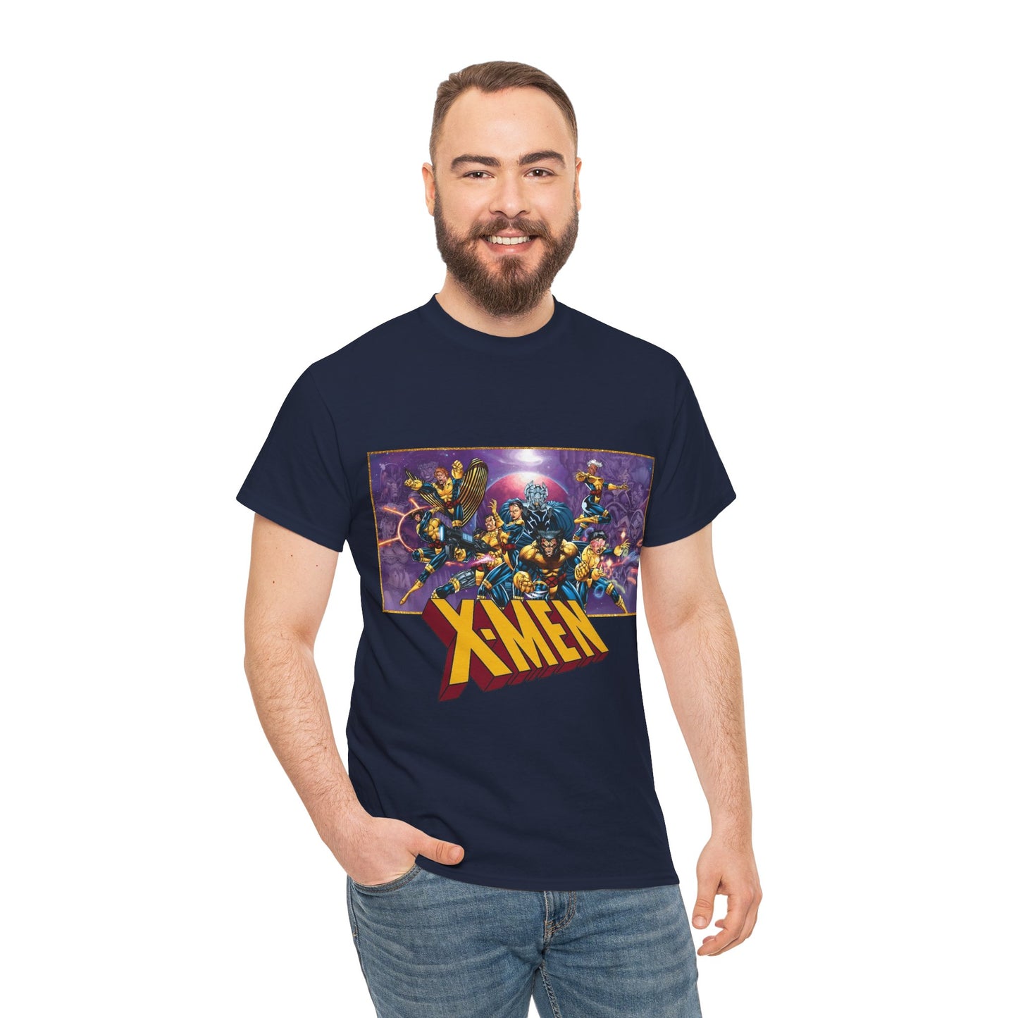 X-Men T-Shirt - Jim Lee Art - Wolverine, Storm, Gambit, Psylocke, Jubilee, Forge, Banshee - Marvel Comics Mutants