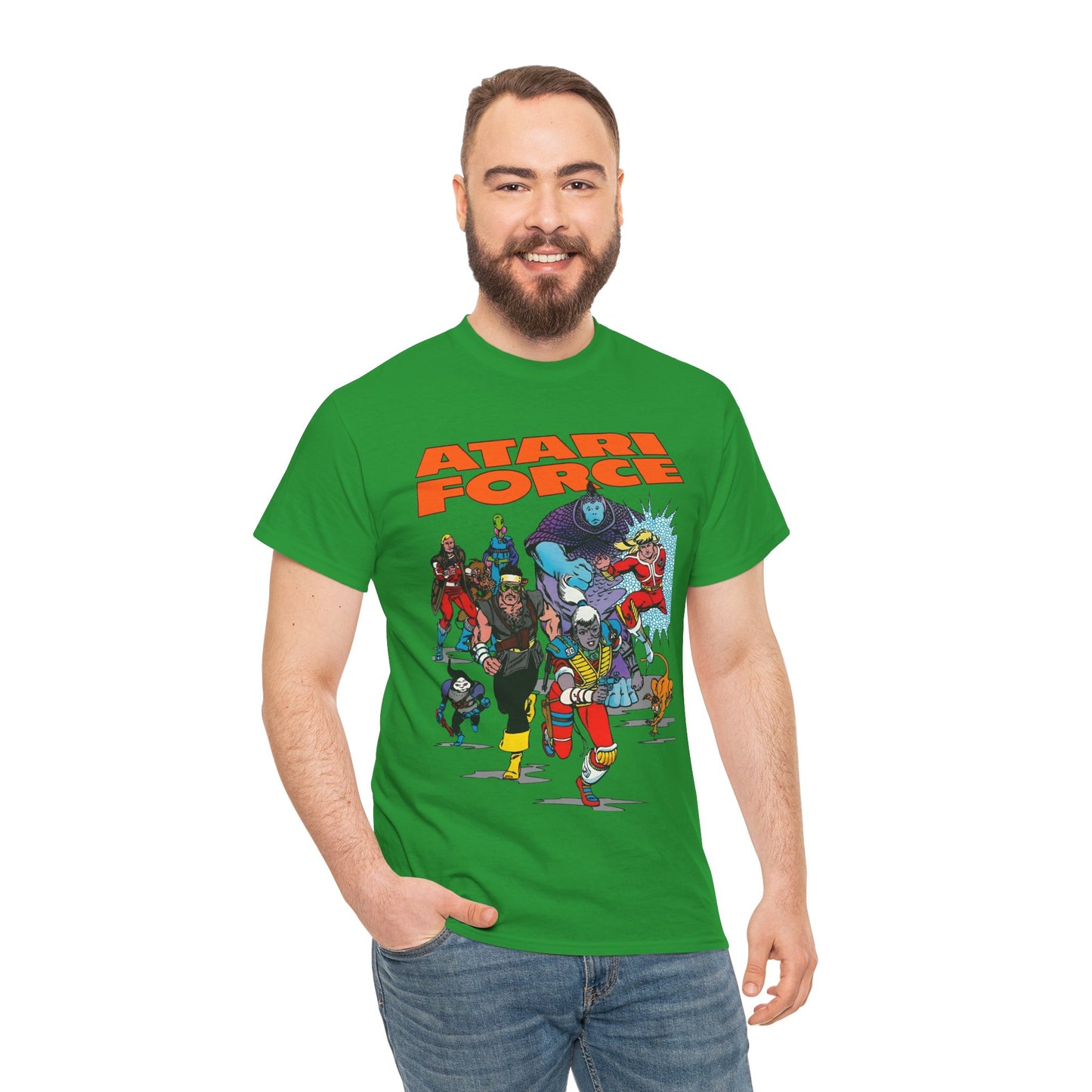 Atari Force T-Shirt - Marshall Rogers & John Byrne Art - Martin Champion, Christopher "Tempest" Champion, "Dart" Bia O'Rourke-Singh, Hukka, Morphea, Babe, Pakrat, Blackjak, Taz - DC Comics