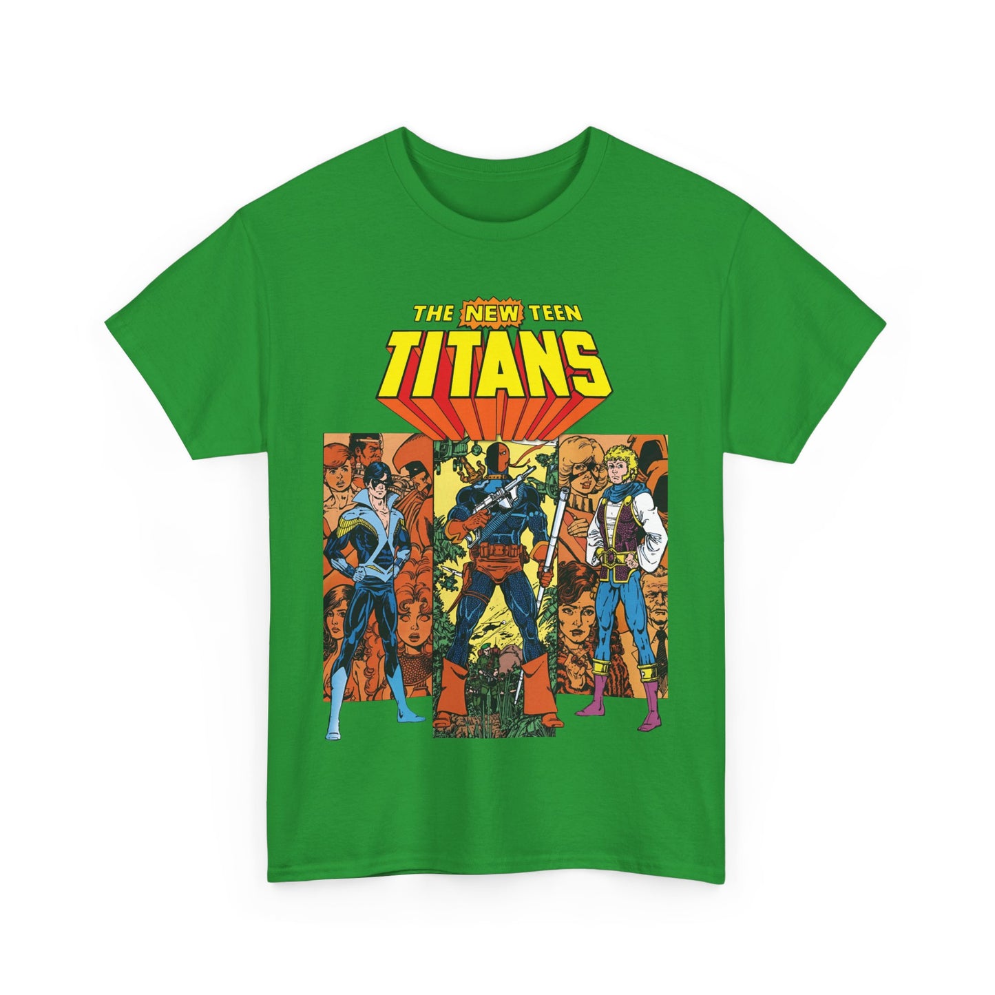 New Teen Titans T-Shirt - George Perez Art - Judas Contract - Nightwing, Jericho, Deathstroke, Changeling. Starfire - DC Comics