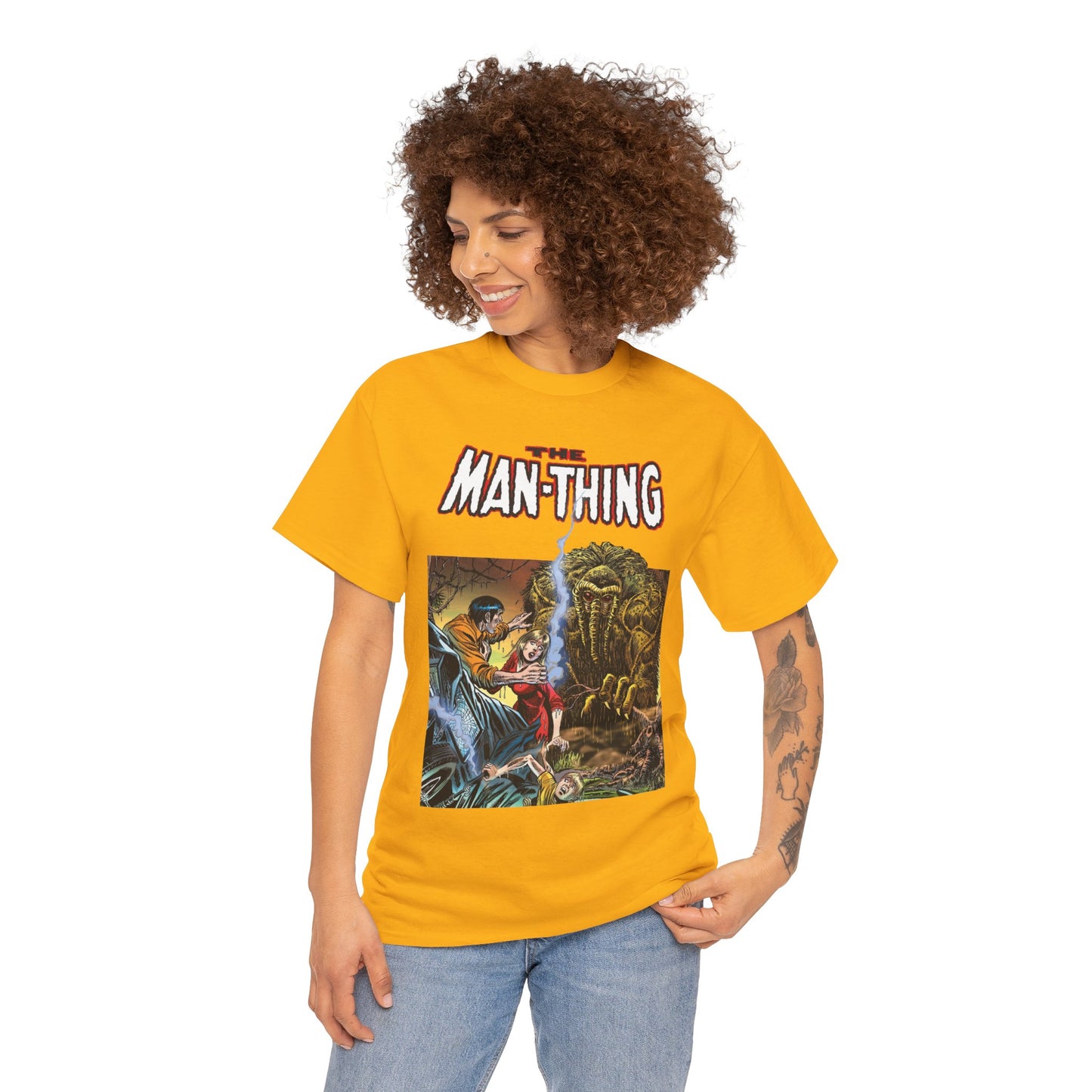 Man-Thing T-Shirt - Adventure into Fear #18 Cover Art - Marvel Comics - Whatever Knows Fear Burns At The Touch - Swamp Monster
