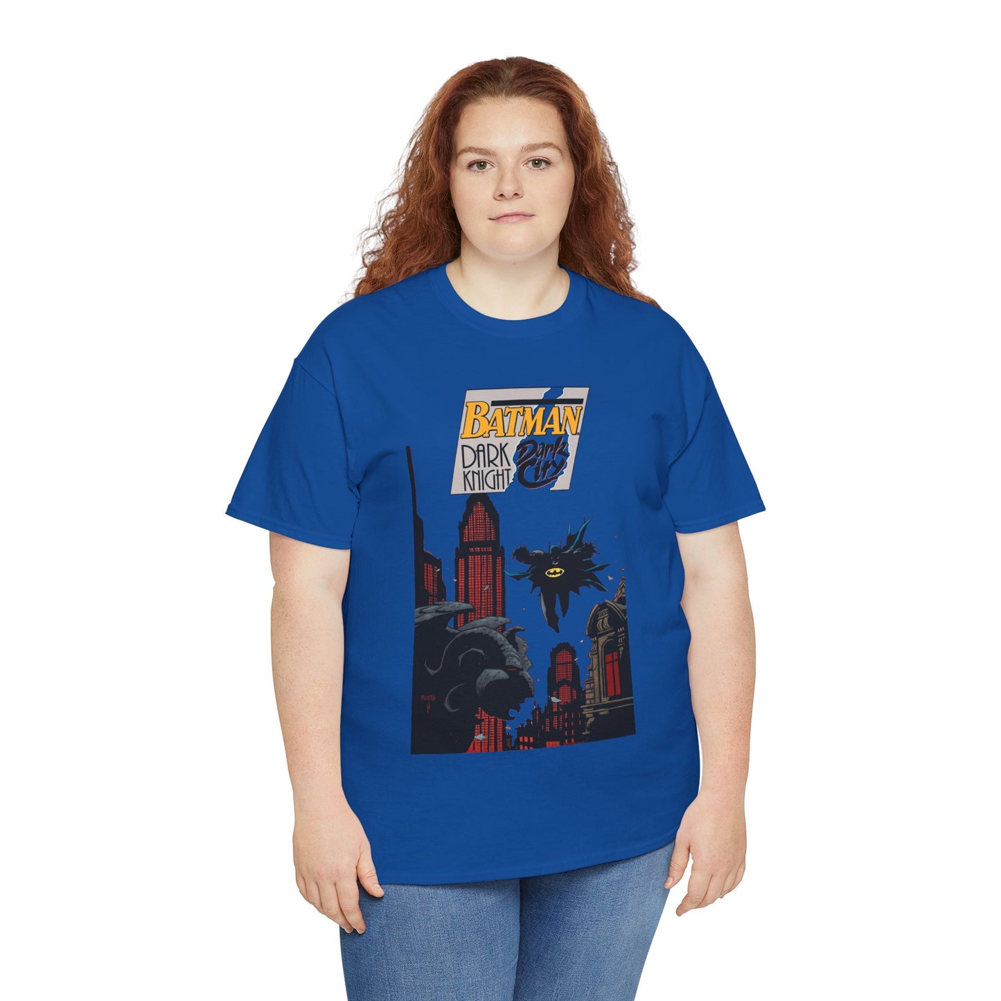 Batman: Dark Knight, Dark City T-Shirt - Mike Mignola Art - Gotham City, Bruce Wayne - 1990s Cover Art - DC Comics