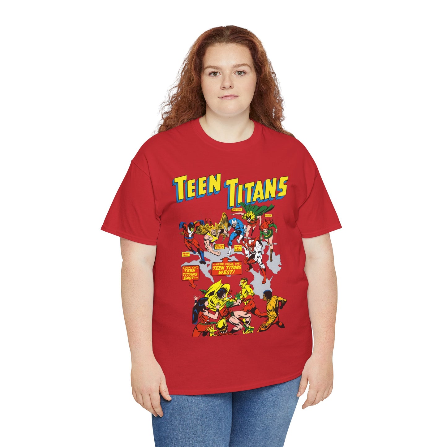 Teen Titans T-Shirt - Rick Buckler Art - Titans West, Lilith, Hawk & Dove, Beast Boy, Golden Eagle - DC Comics