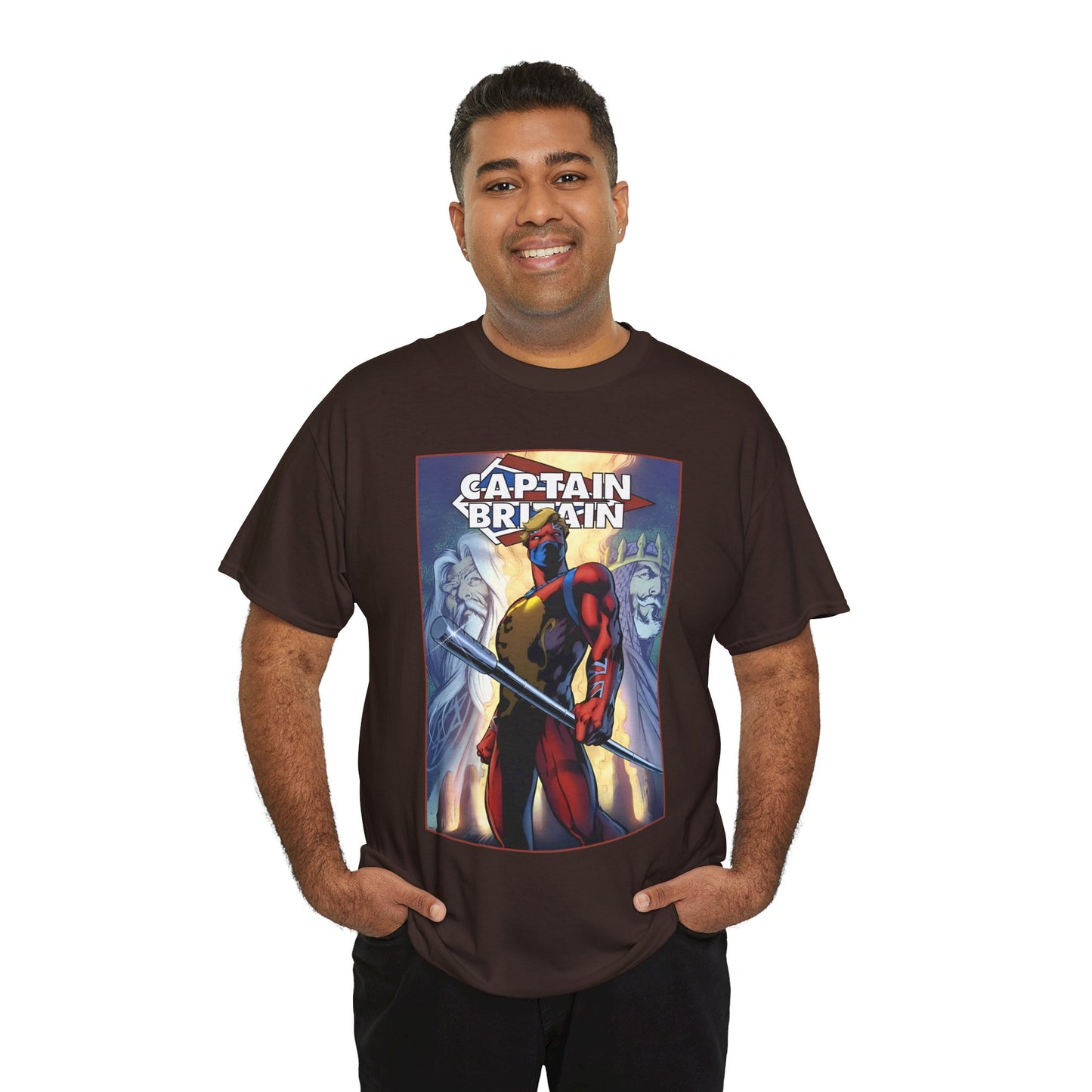 Captain Britain T-Shirt - Alan Davis Art - Excalibur Member - Marvel Comics