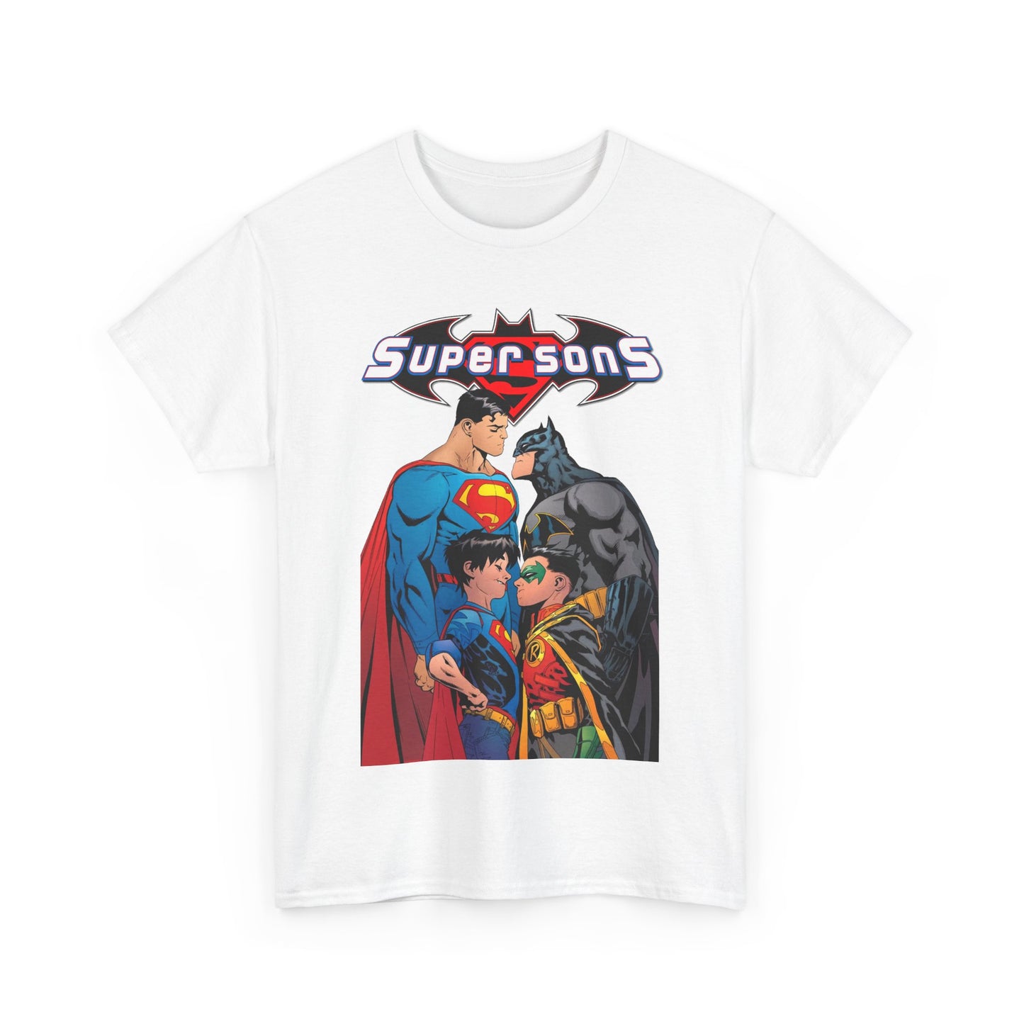 Super Sons T-Shirt - Jorge Jimenez Art - Superman, Batman, Jon Kent, Damian Wayne - DC Comics - Sons of Superman & Batman